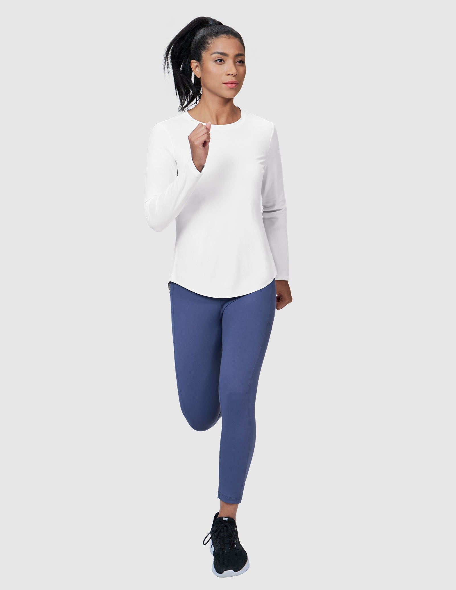 MIER Women’s Buttery Soft Long Sleeve Workout Dry Fit Tee Women Active Shirt