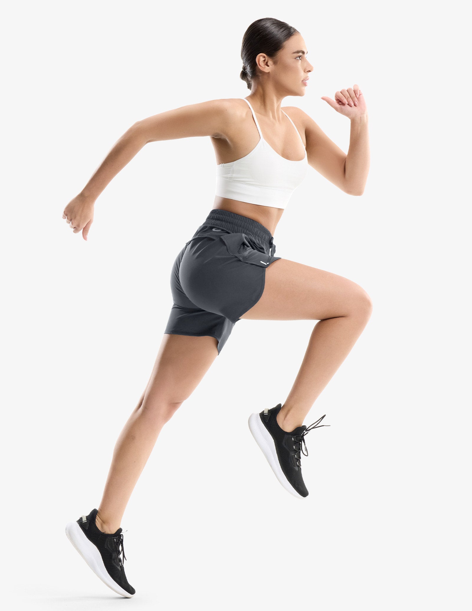 MIER Women's 5" Running Shorts with Secure Zipper Pockets Women Shorts