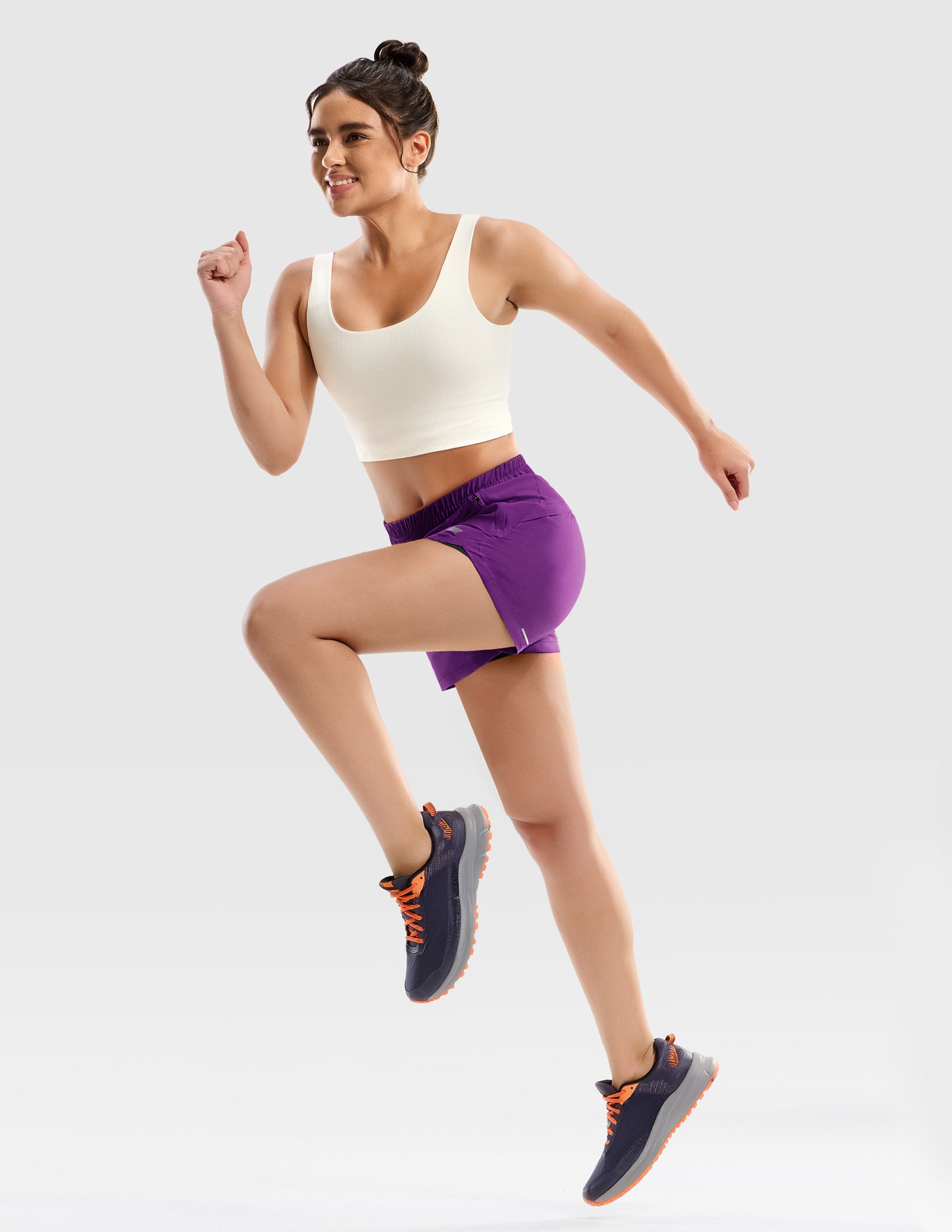 MIER Women’s 3” Running Shorts with Zipper Pockets Women Shorts