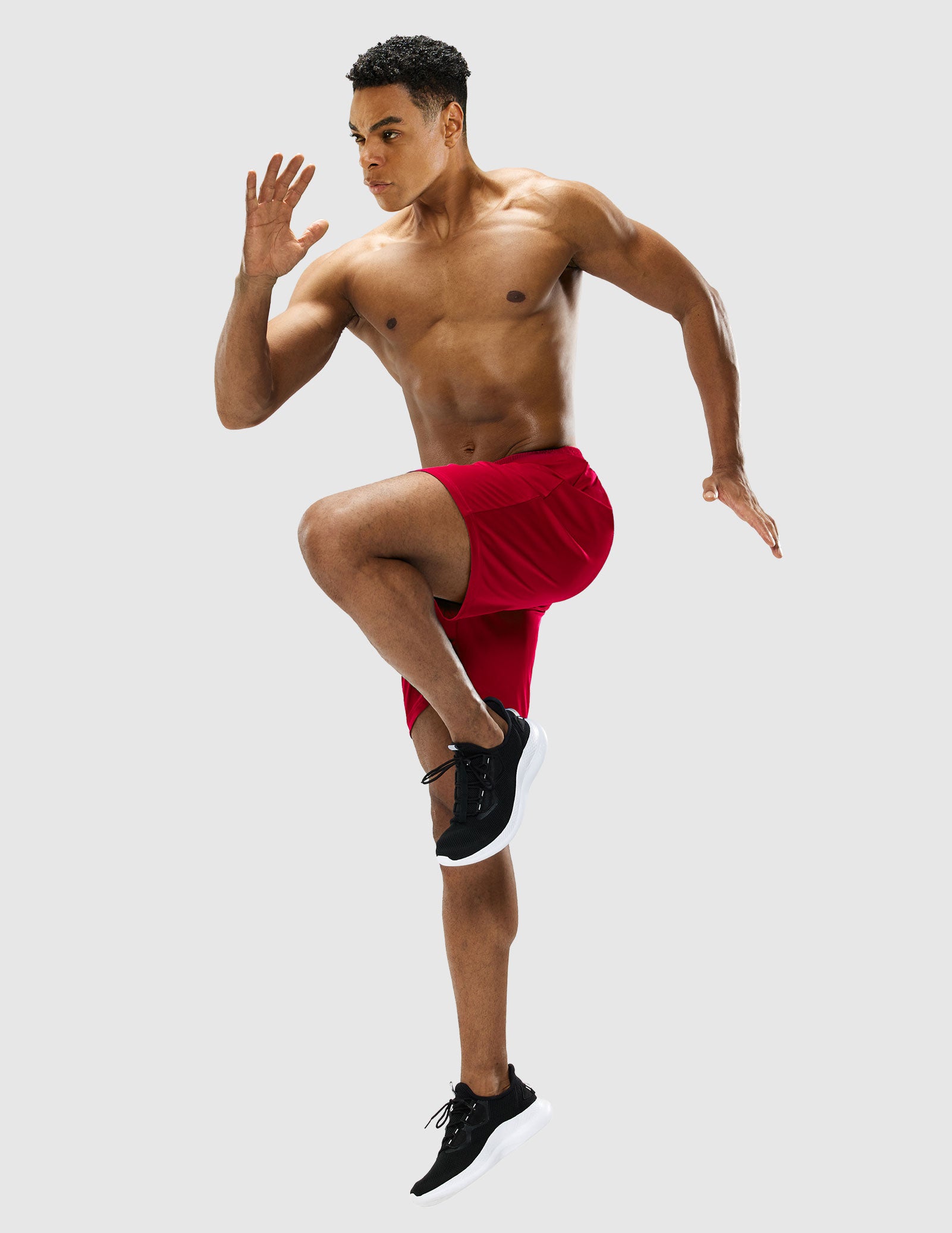 MIER Men Quick-Dry Athletic Running Shorts without Pockets Men's Shorts