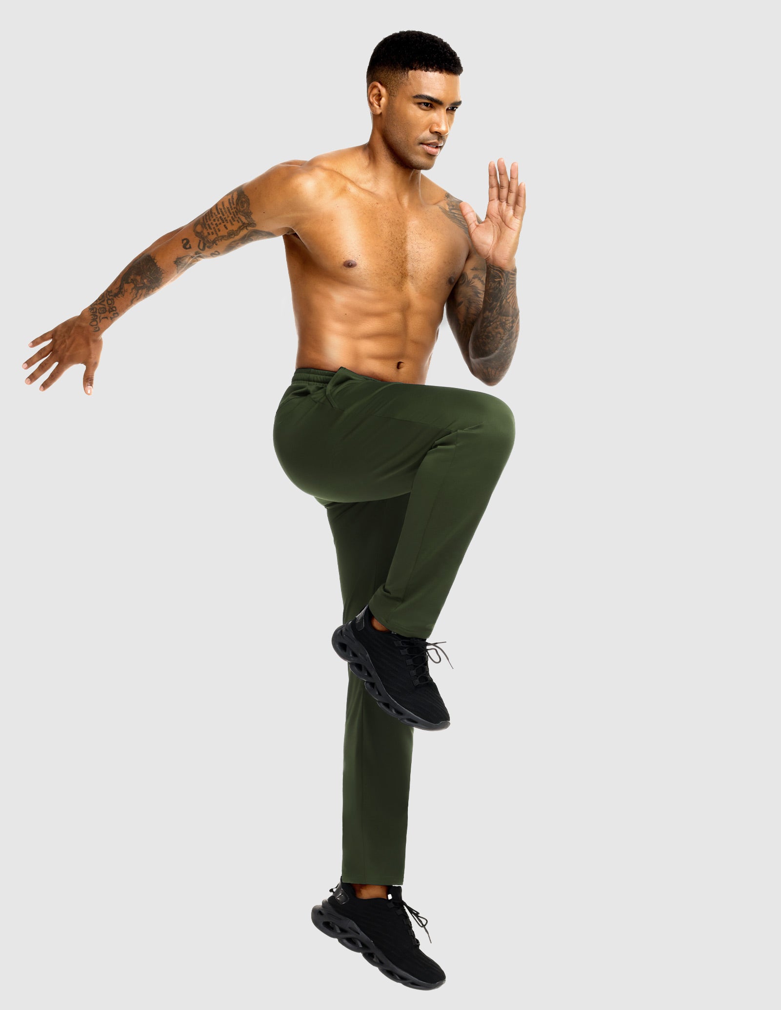 MIER Men's Fleece Lined Athletic Pants with Zipper Pockets | Winter Warm Workout Sweatpants Men's Train Pants