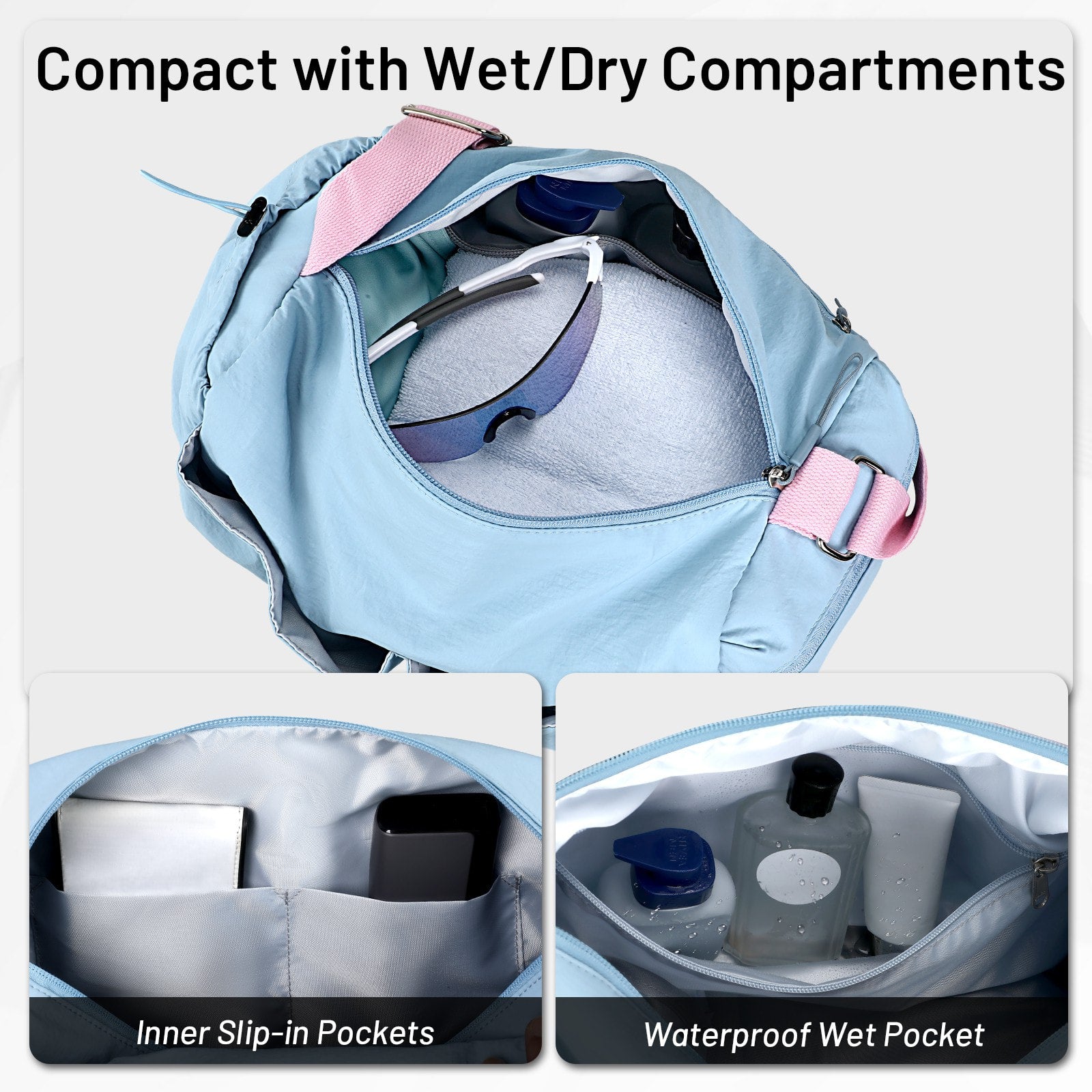 MIER Women's Gym Bag & Sports Duffel with Wet Pocket Gym Duffel Bag