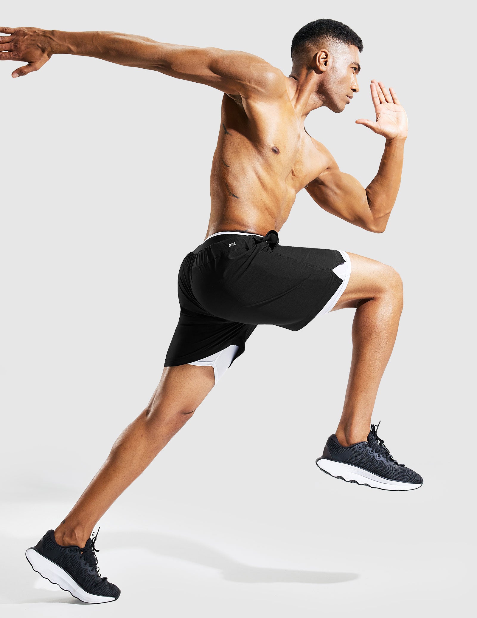 MIER Men's 2 in 1 Running Shorts with Liner 5 Inch Men's Shorts