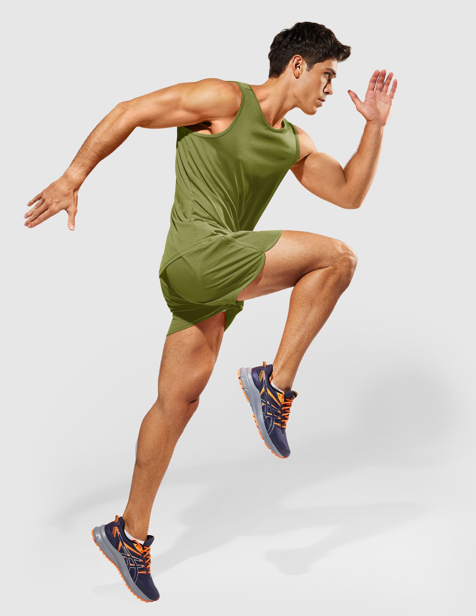 MIER Summer Running Tank Top Lightweight and Sweat Wicking Men's Tank Top
