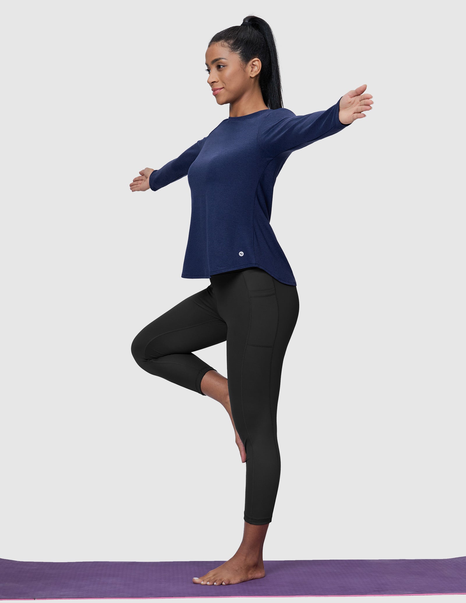 MIER Women’s Buttery Soft Long Sleeve Workout Dry Fit Tee Women Active Shirt