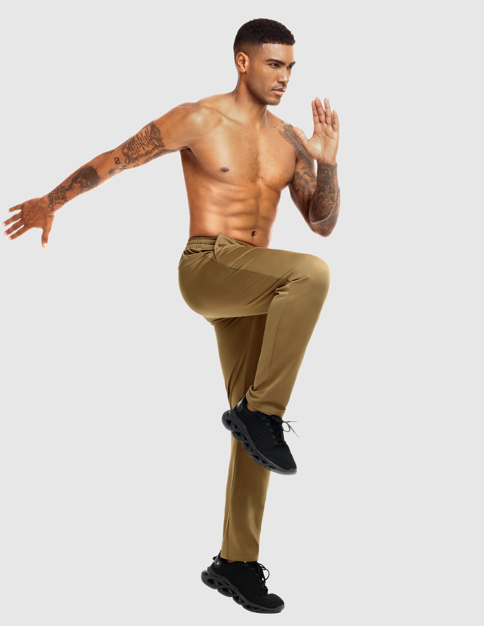 MIER Men's Fleece Lined Athletic Pants with Zipper Pockets | Winter Warm Workout Sweatpants Men's Train Pants