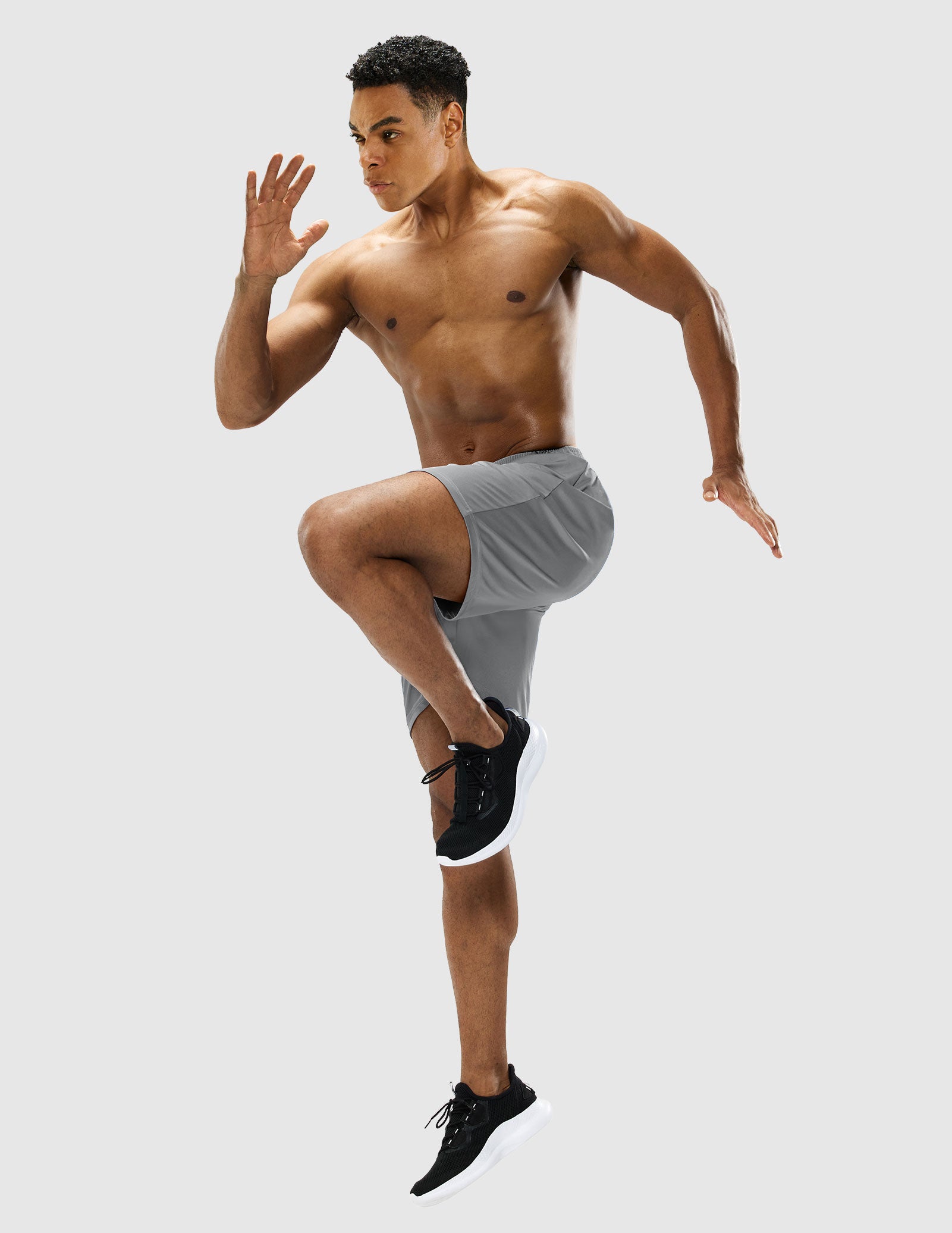 MIER Men Quick-Dry Athletic Running Shorts without Pockets Men's Shorts