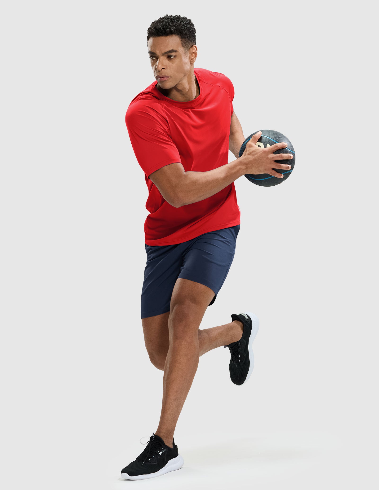 MIER Men's Workout T Shirts Stretchy Quick Dry and Moisture Wicking Men's T-Shirts