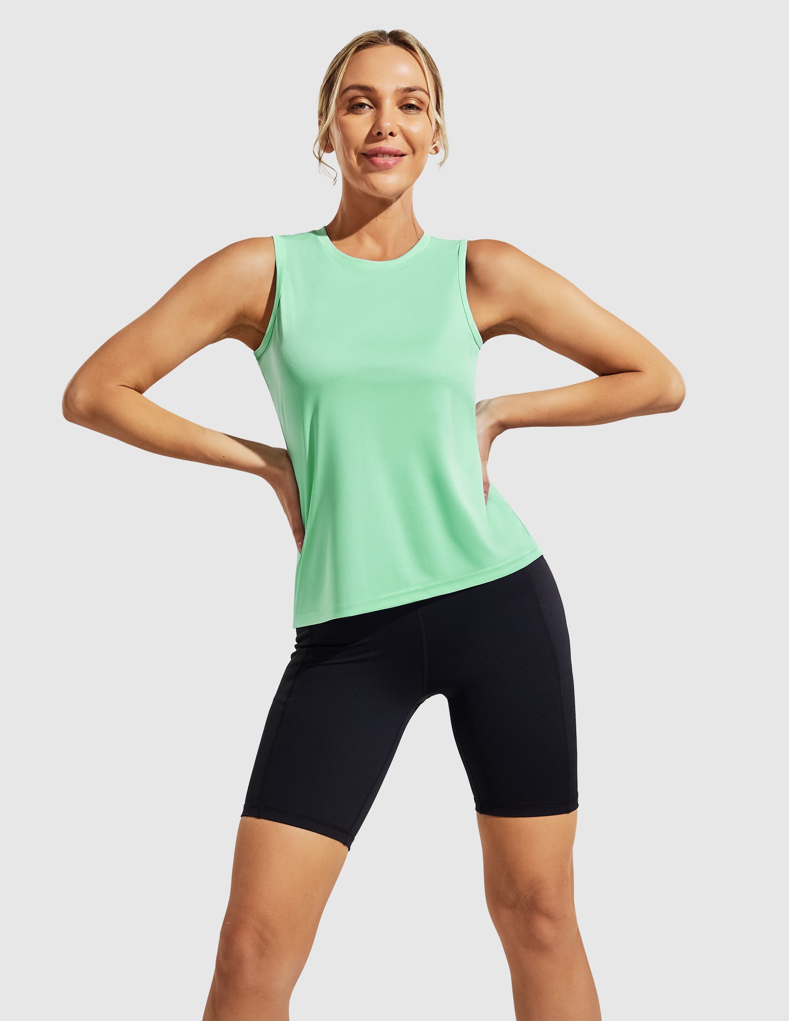MIER UV Protection Sleeveless Workout Tank Top for Women - Lightweight & Breathable Women's Tank Top