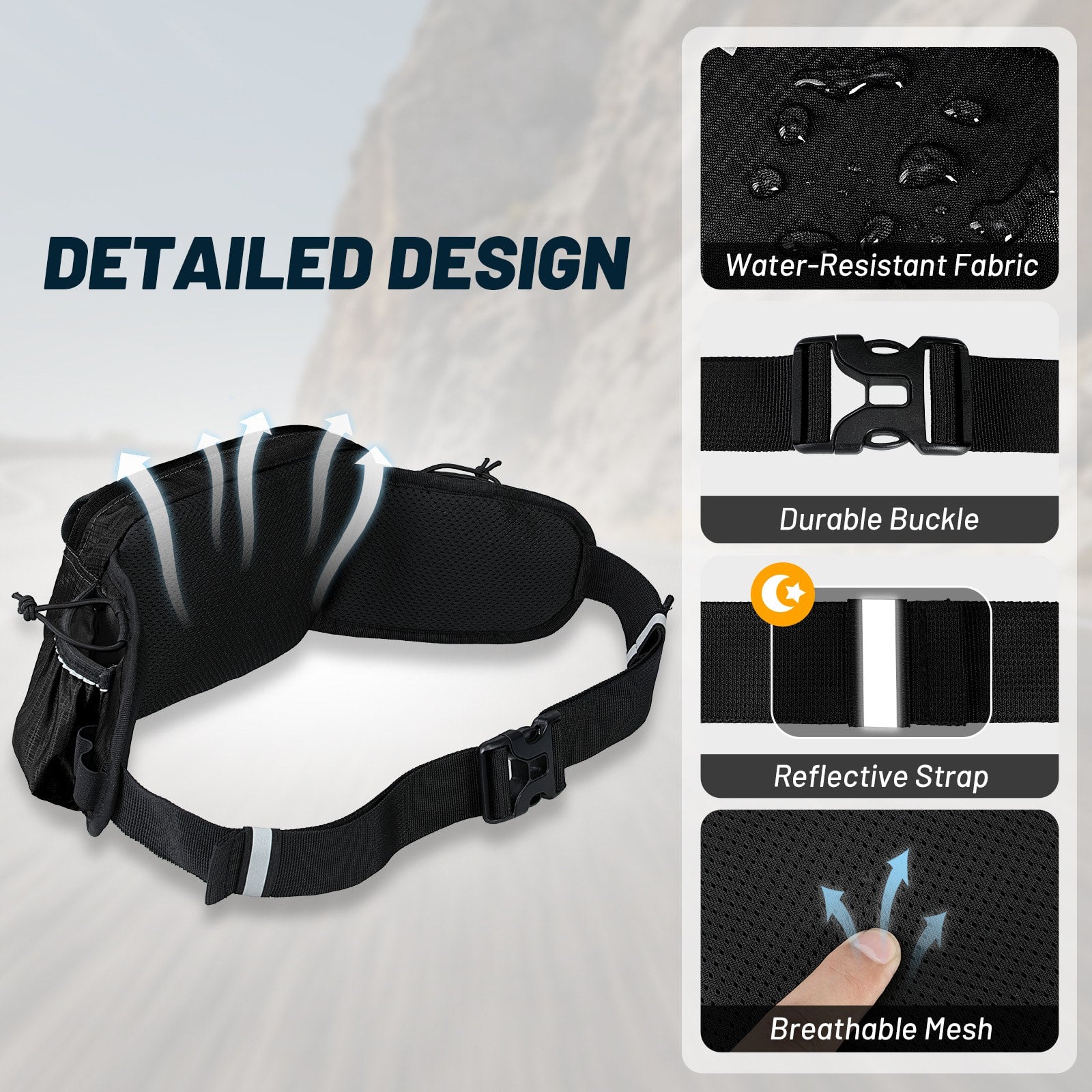 MIER Running Hydration Belt with 2 Soft Flasks Running Vest