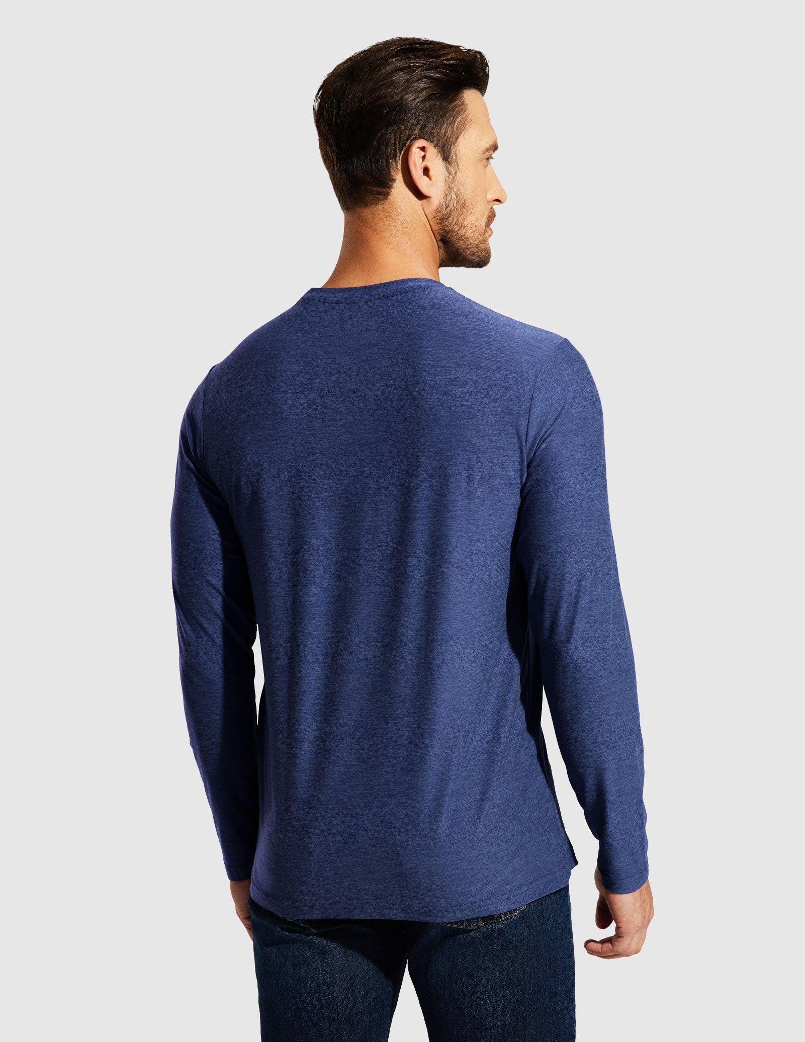 MIER Men’s Buttery Soft Long Sleeve Athletic Crew Neck Tee Men's Shirt