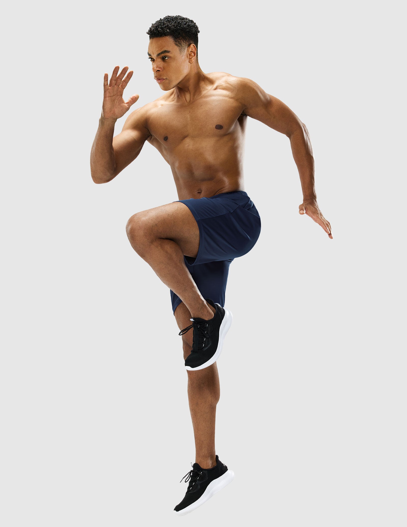 MIER Men Quick-Dry Athletic Running Shorts without Pockets Men's Shorts