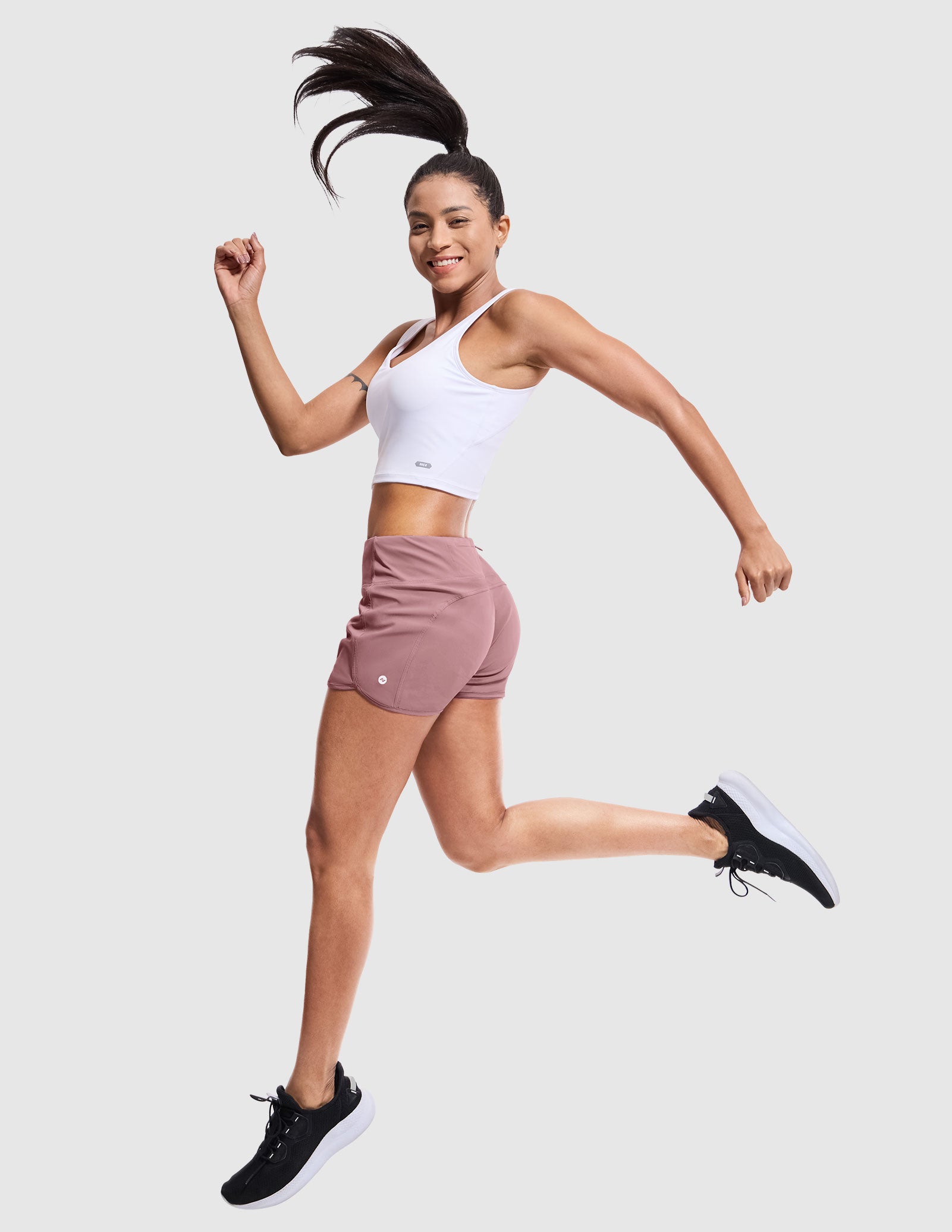 MIER Women's 2 in 1 Running Shorts with Liner and Zipper Pocket 3 Inch Women Shorts
