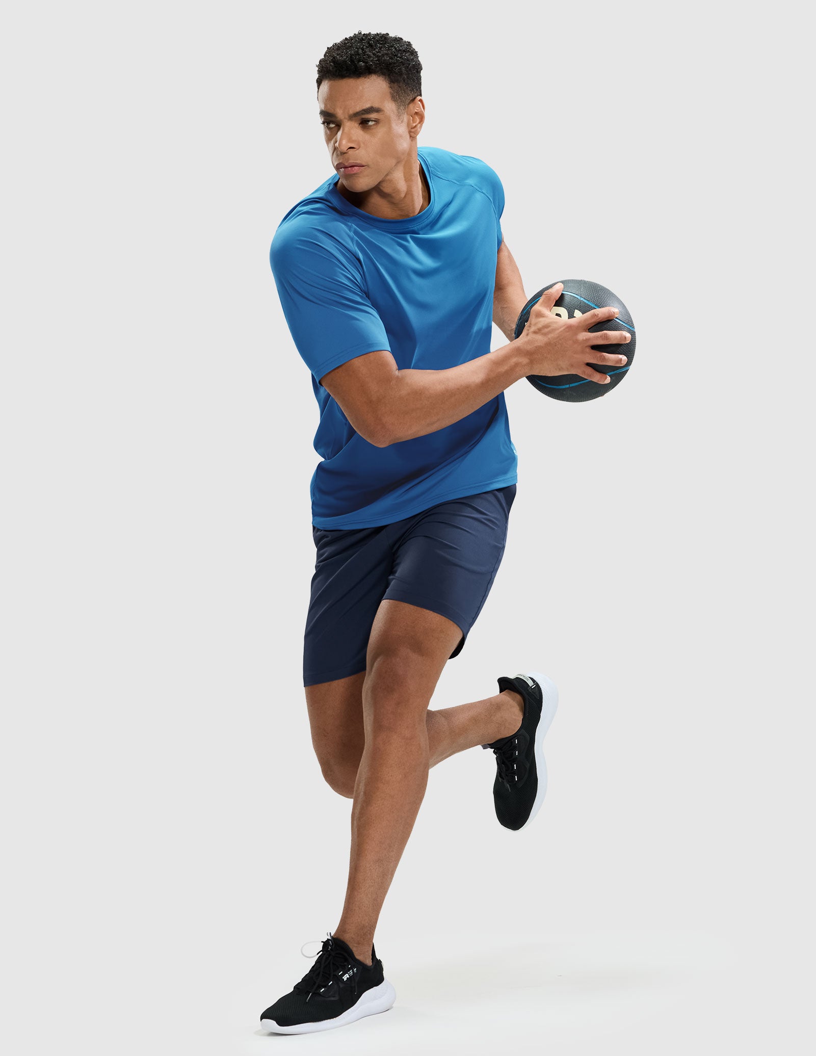 MIER Men's Workout T Shirts Stretchy Quick Dry and Moisture Wicking Men's T-Shirts