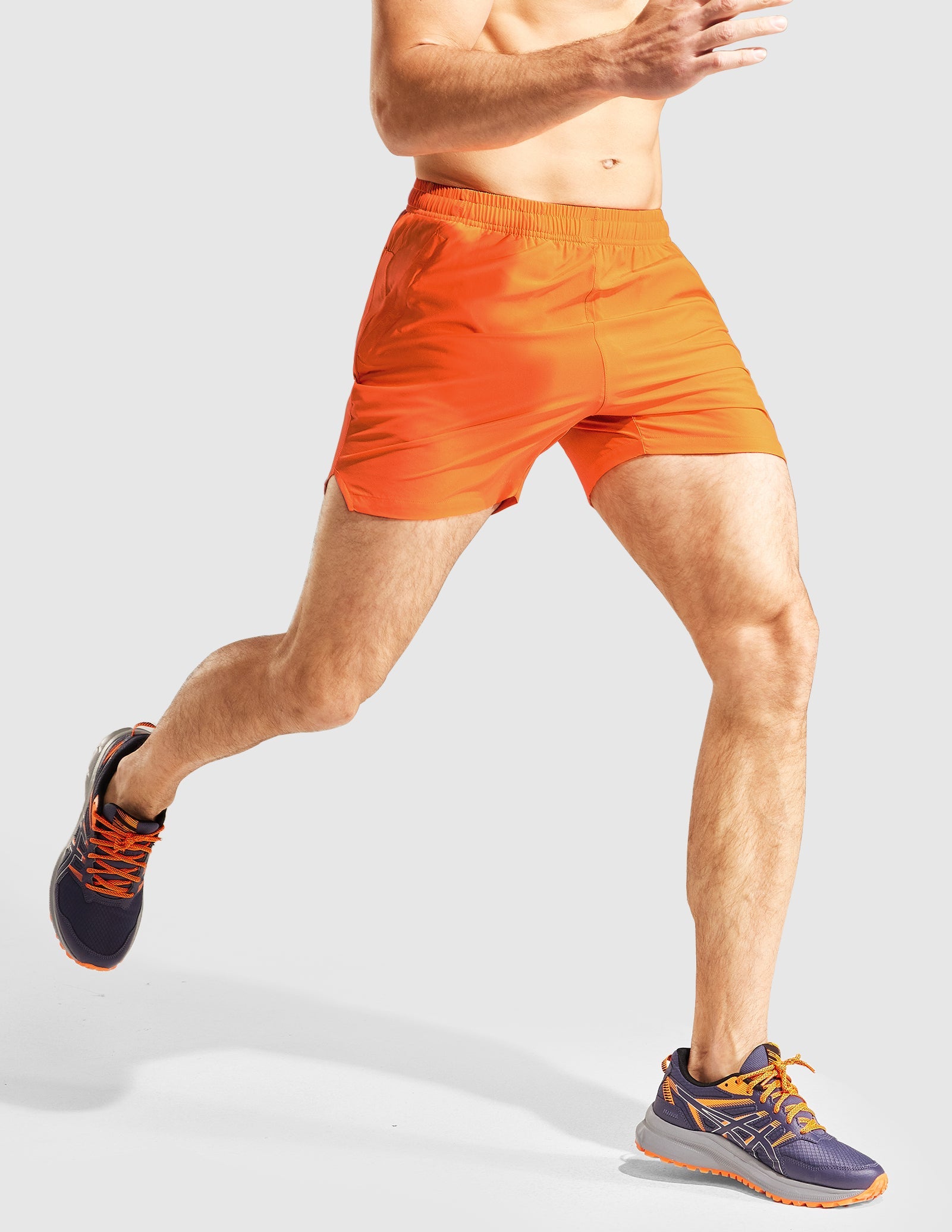 MIER Men‘s 5 Inch Running Shorts with Zipper Pockets Men's Shorts