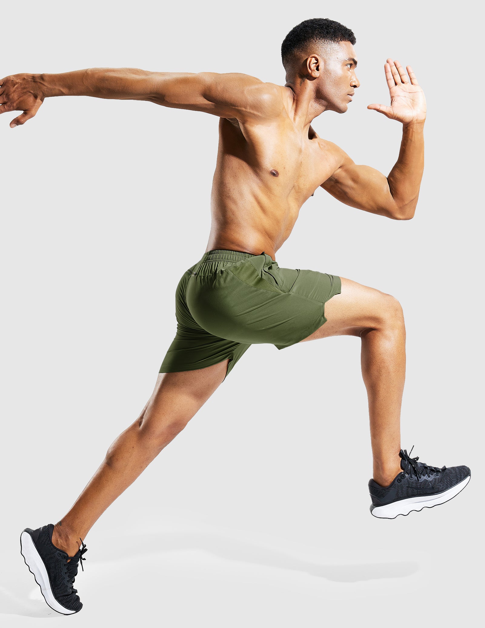 MIER Men‘s 5 Inch Running Shorts with Zipper Pockets Men's Shorts