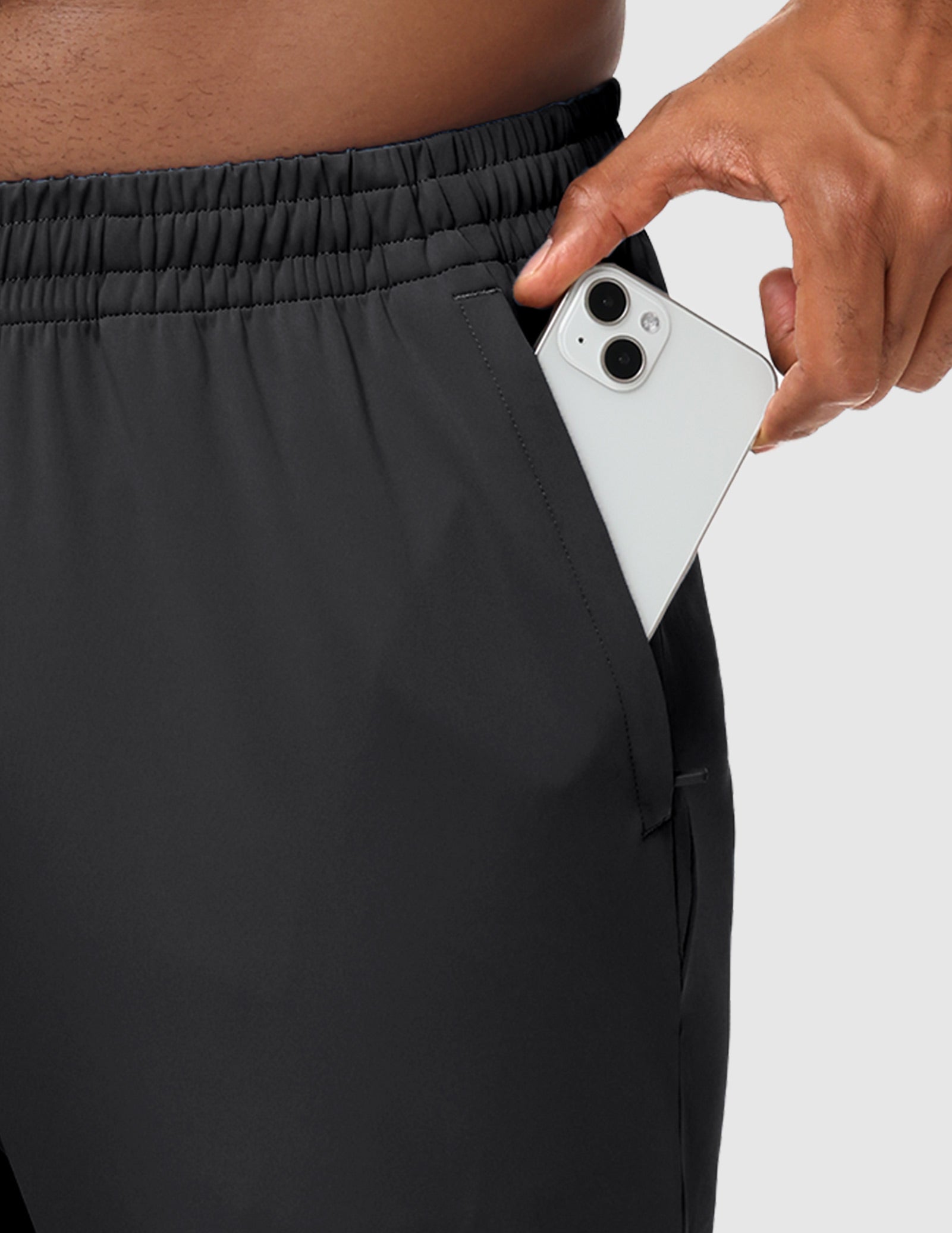 MIER Men’s Workout Sweatpants Lightweight Jogging Track Pants with 3 Zipper Pockets Men's Train Pants