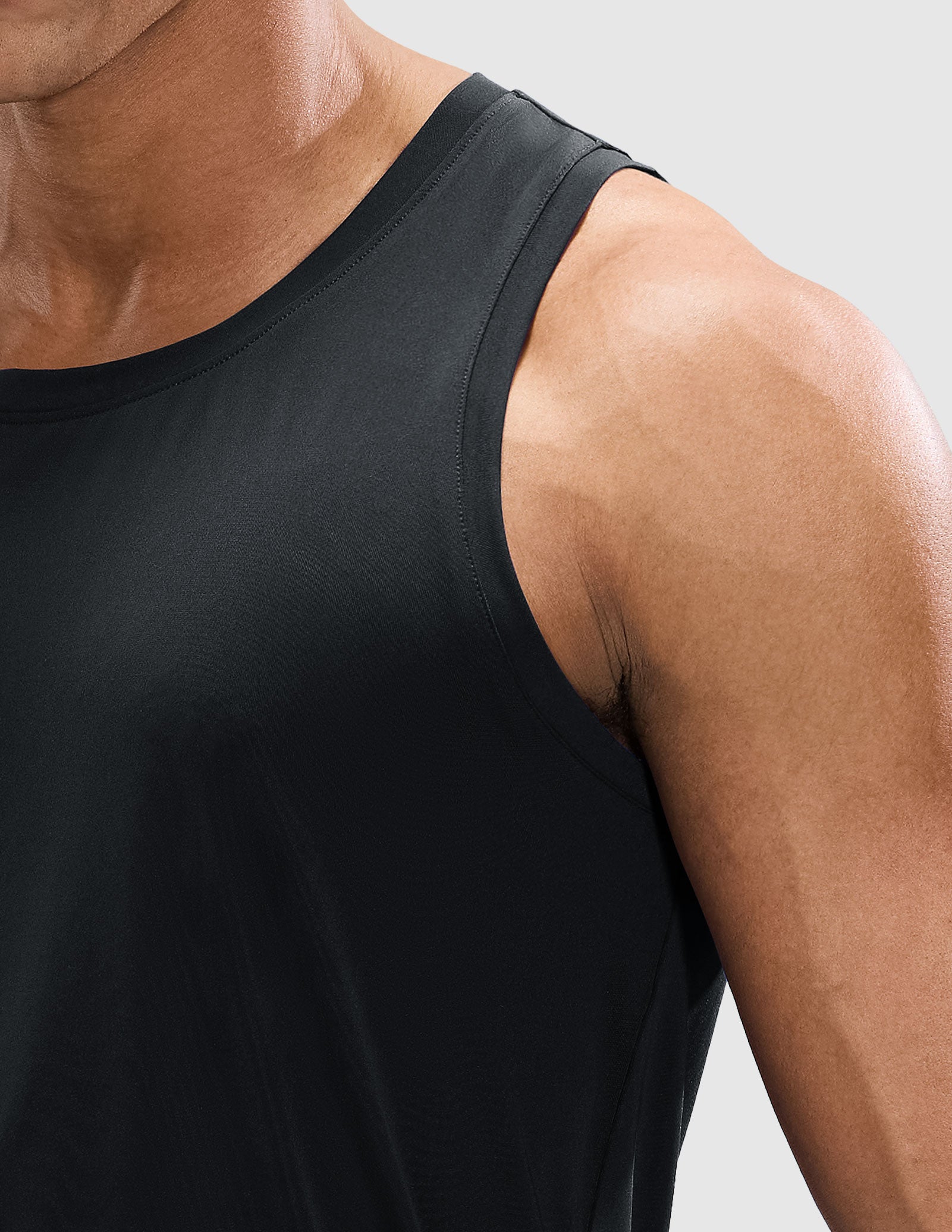 MIER Men’s Sleeveless Running Shirt Breathable and Sweat Wicking Men's Tank Top