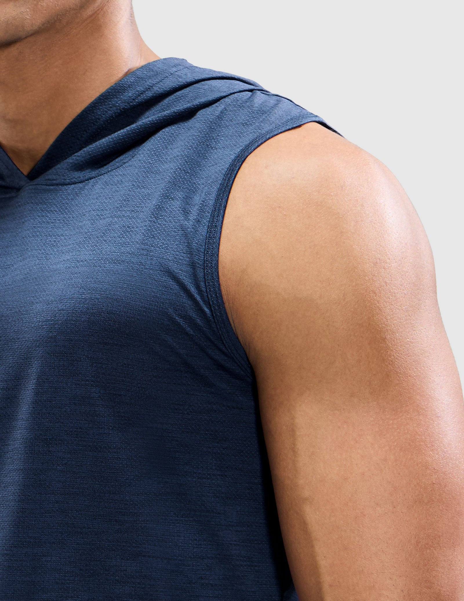 MIER Men's Sleeveless Tank Top with Hood Quick Dry Shirts Men's Sleeveless T-shirt