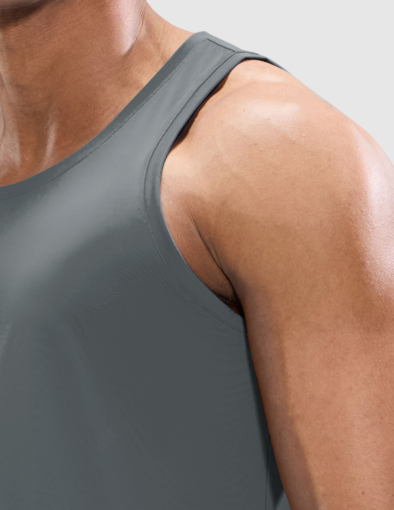 MIER Men’s Sleeveless Running Shirt Breathable and Sweat Wicking Men's Tank Top