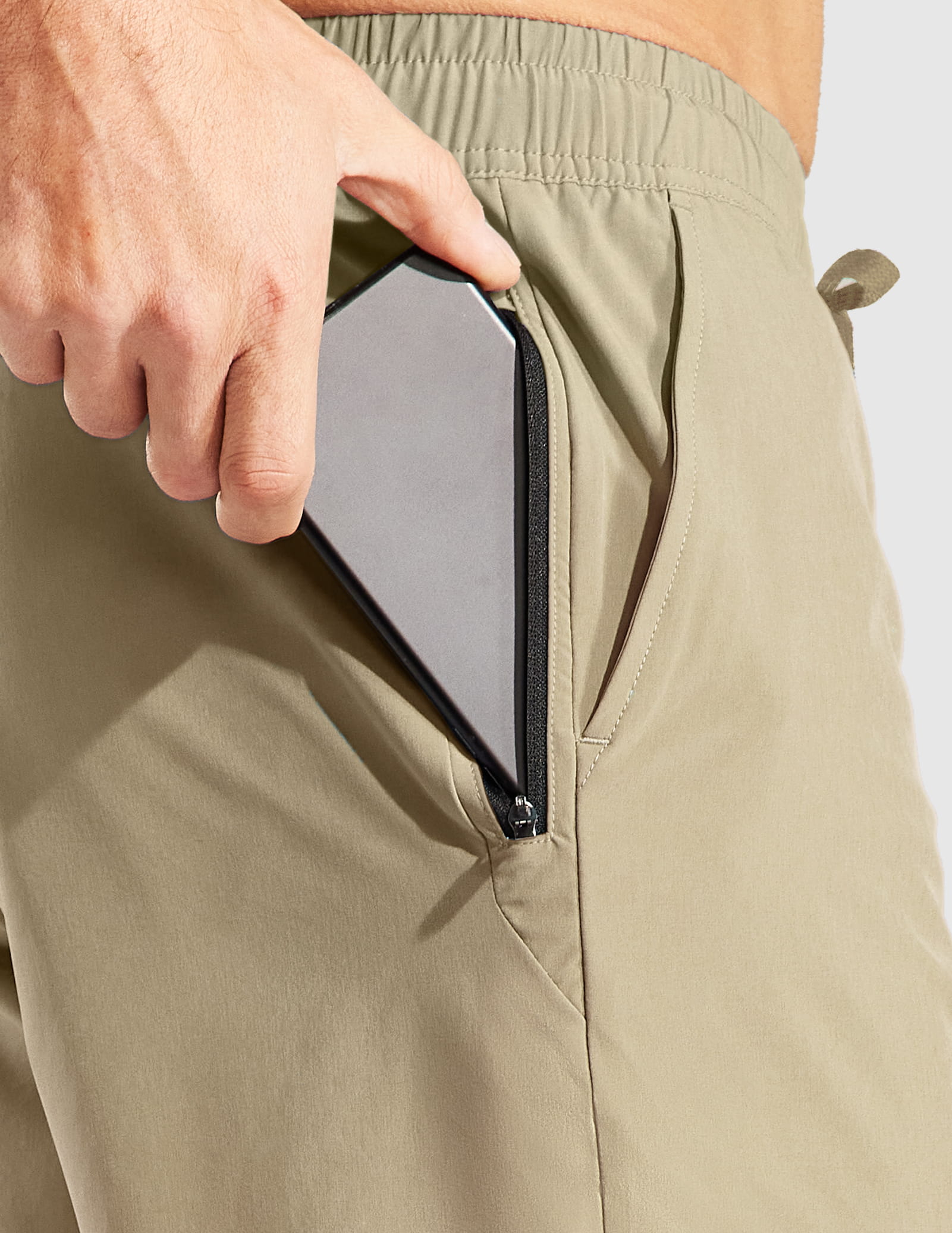 MIER Men's 7 Inch Active Running Shorts with Zipper Pockets Men's Shorts