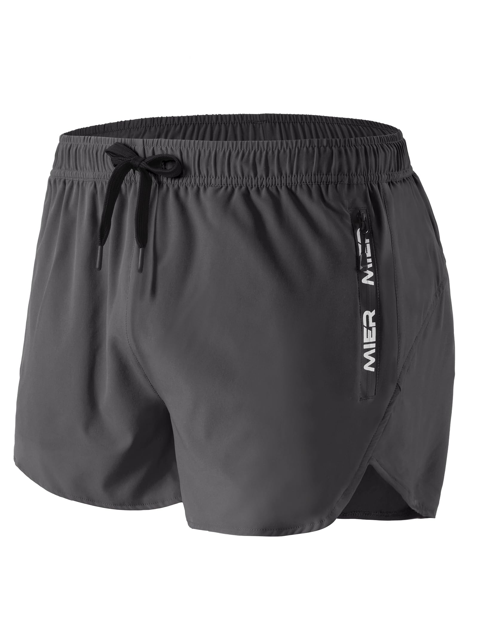 MIER Men's 3 Inch Dry Fit Running Shorts with Brief Liner Men's Shorts