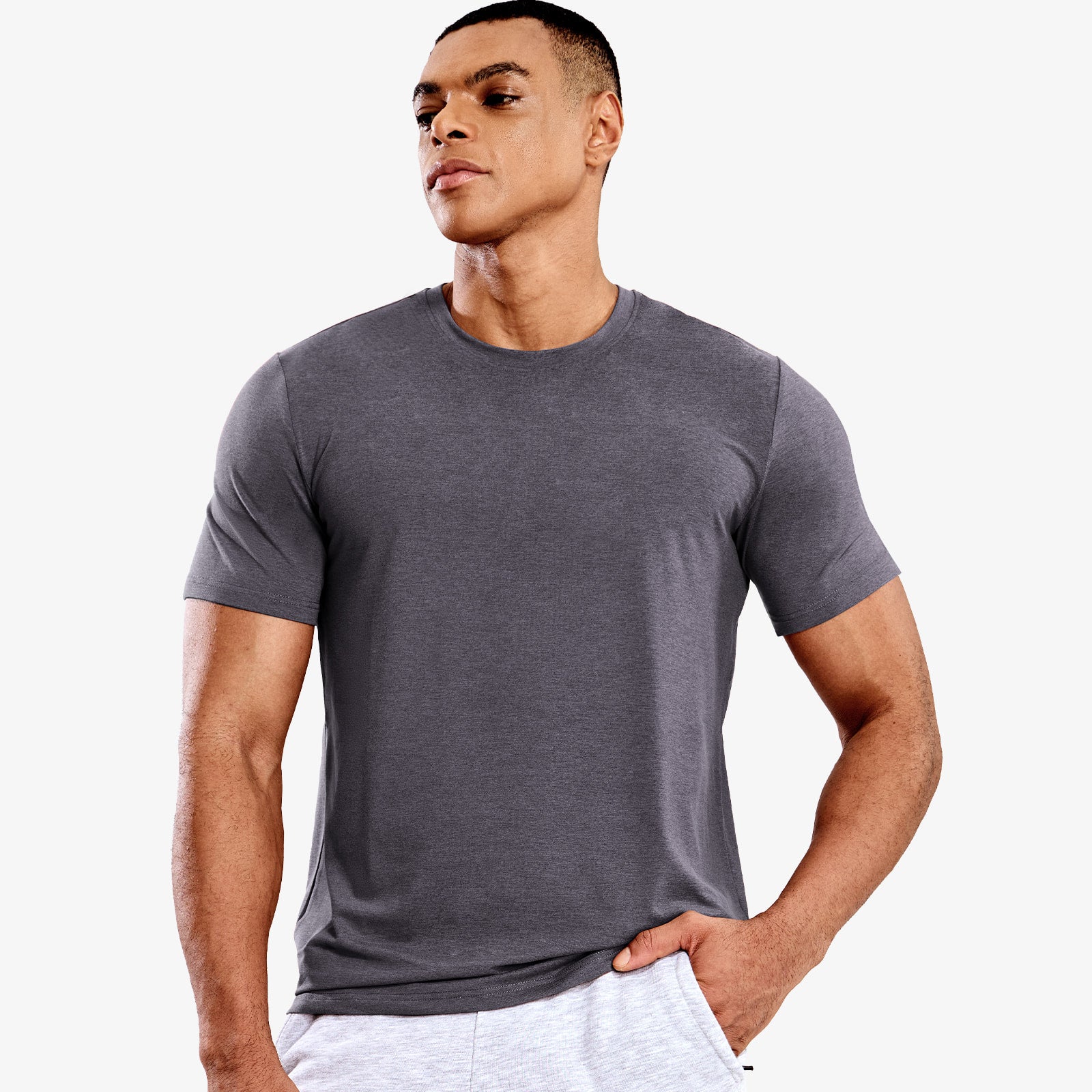 Men's T Shirts Short Sleeve Dry Fit Soft Athletic Tshirt