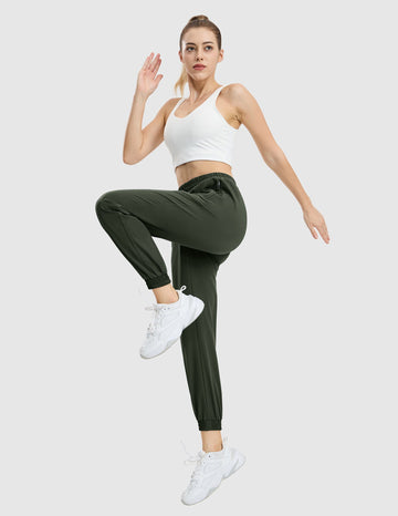 Zipper Pockets Womens Joggers Athletic MIER Women's Quick Dry