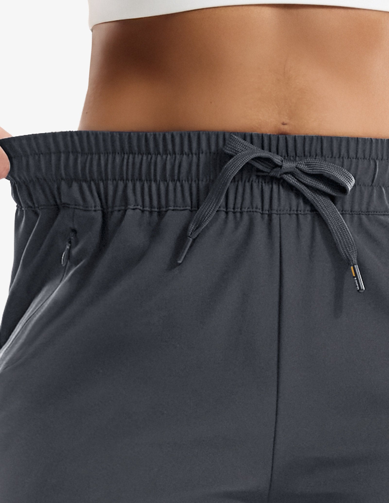 MIER Women's 5" Running Shorts with Secure Zipper Pockets Women Shorts