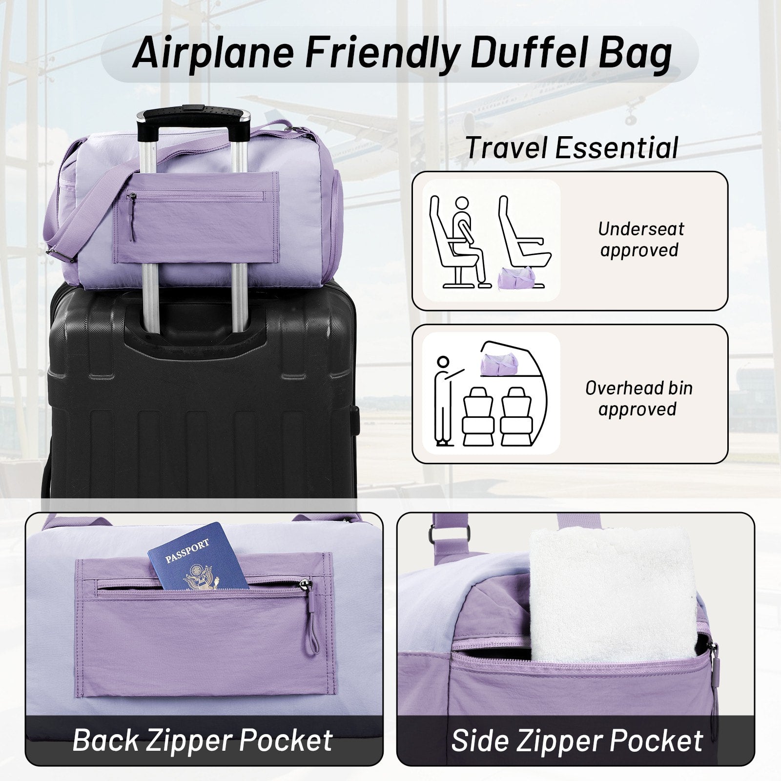 MIER Women's Gym Bag & Sports Duffel with Wet Pocket Gym Duffel Bag