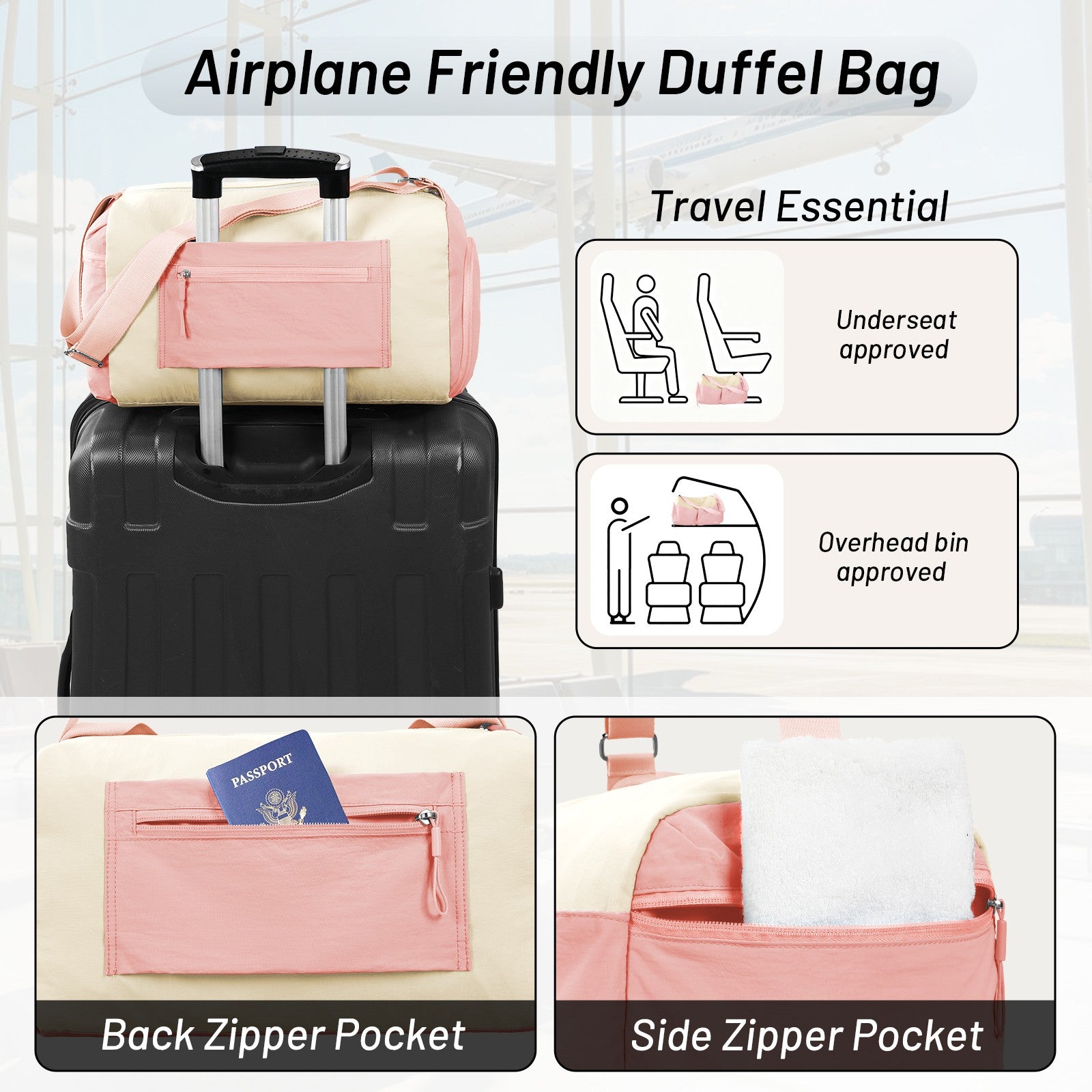 MIER Women's Gym Bag & Sports Duffel with Wet Pocket Gym Duffel Bag