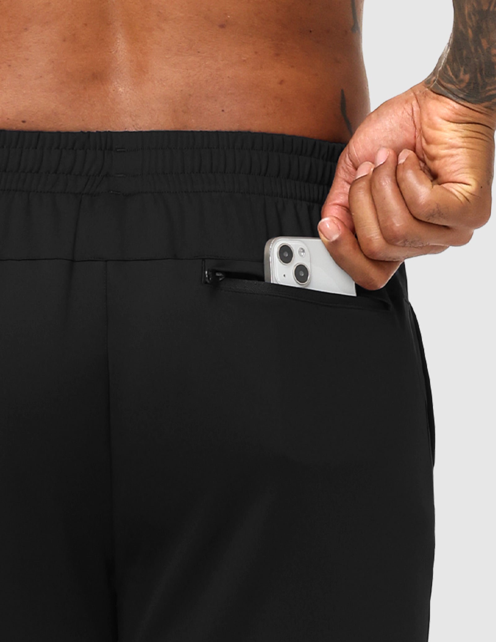 MIER Men’s Workout Sweatpants Lightweight Jogging Track Pants with 3 Zipper Pockets Men's Train Pants