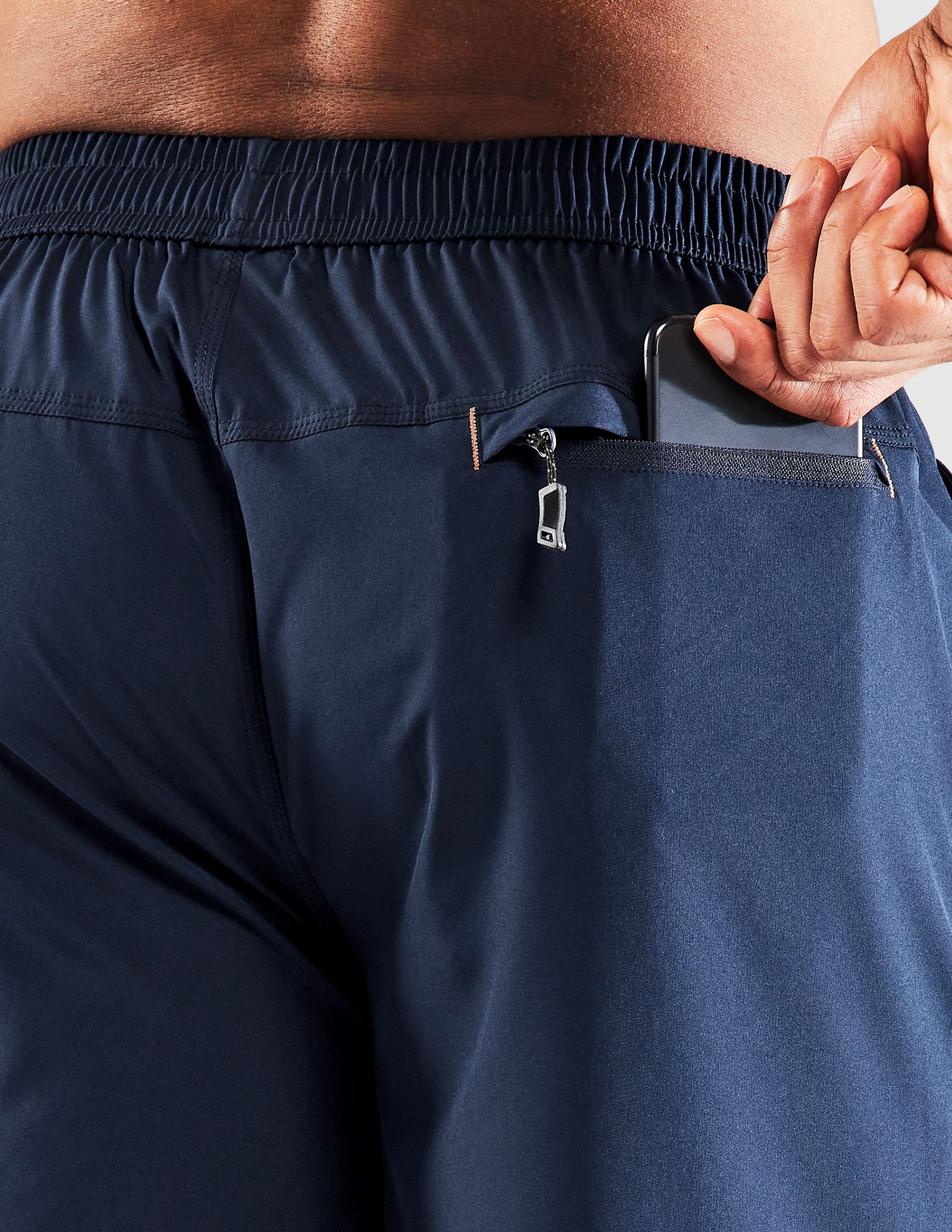 Pantaloncini da corsa da uomo ad asciugatura rapida con tasca con cerniera 7 pollici