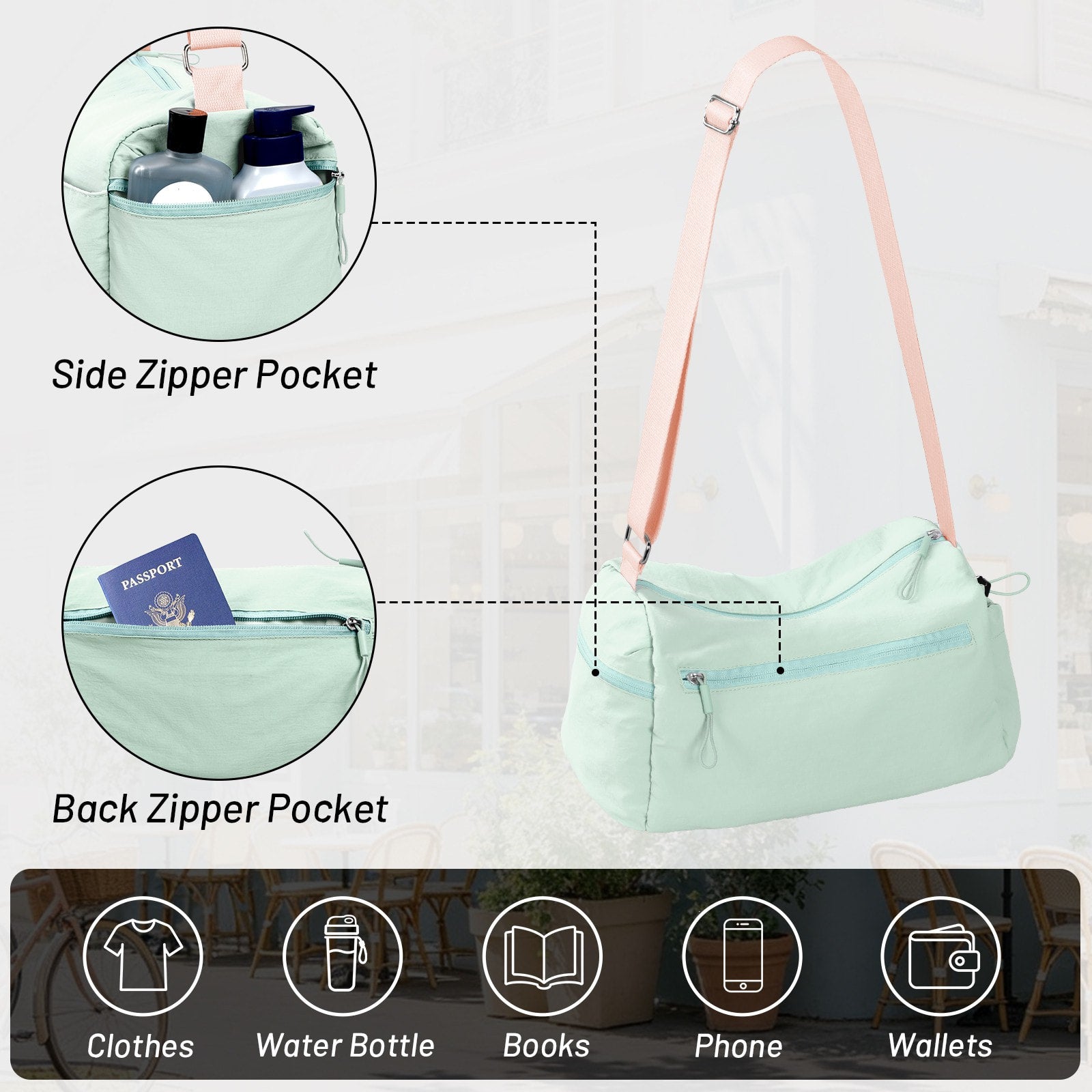 MIER Women's Gym Bag & Sports Duffel with Wet Pocket Gym Duffel Bag