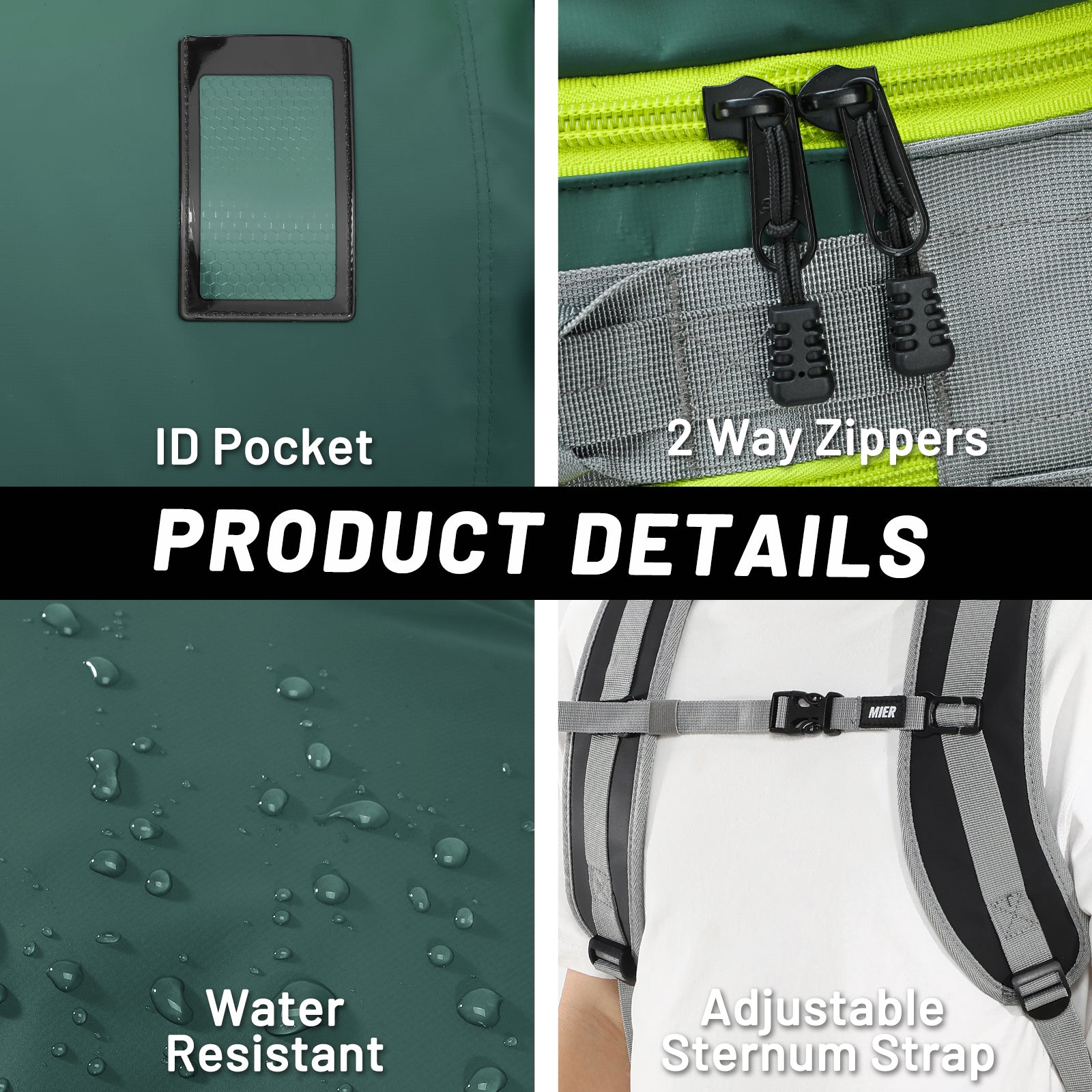 MIER Large Duffel Backpack Bag with Shoe Compartment Backpack Duffel