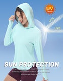 Womens UPF 50+ Sun Protection Hoodie Shirts