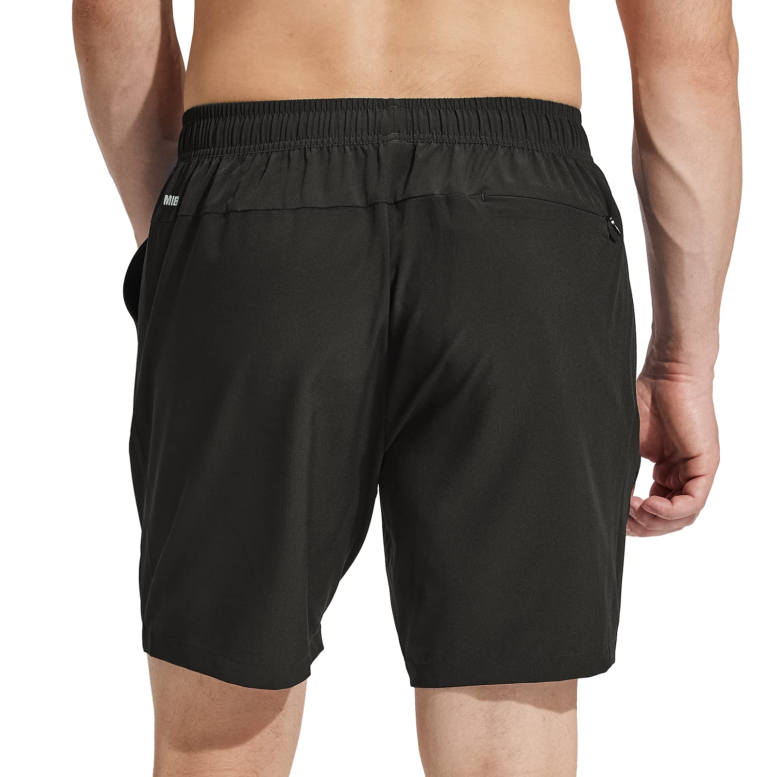 Pantalones cortos para correr de secado rápido para hombre con bolsillos con cremallera de 7 pulgadas