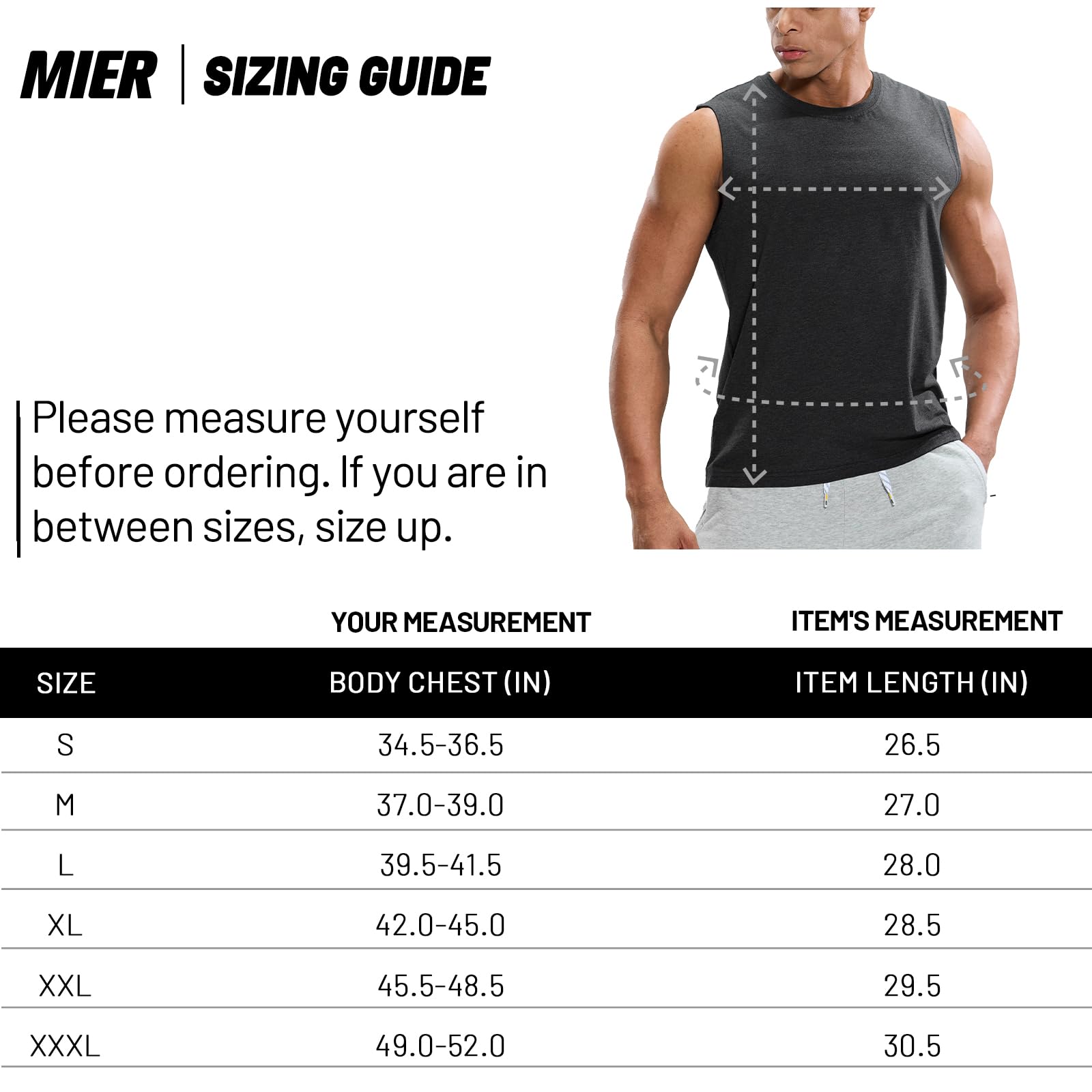 MIER Cotton Blend Running Tank for Men Stretchable and Moisture Wicking Men's Tank Top