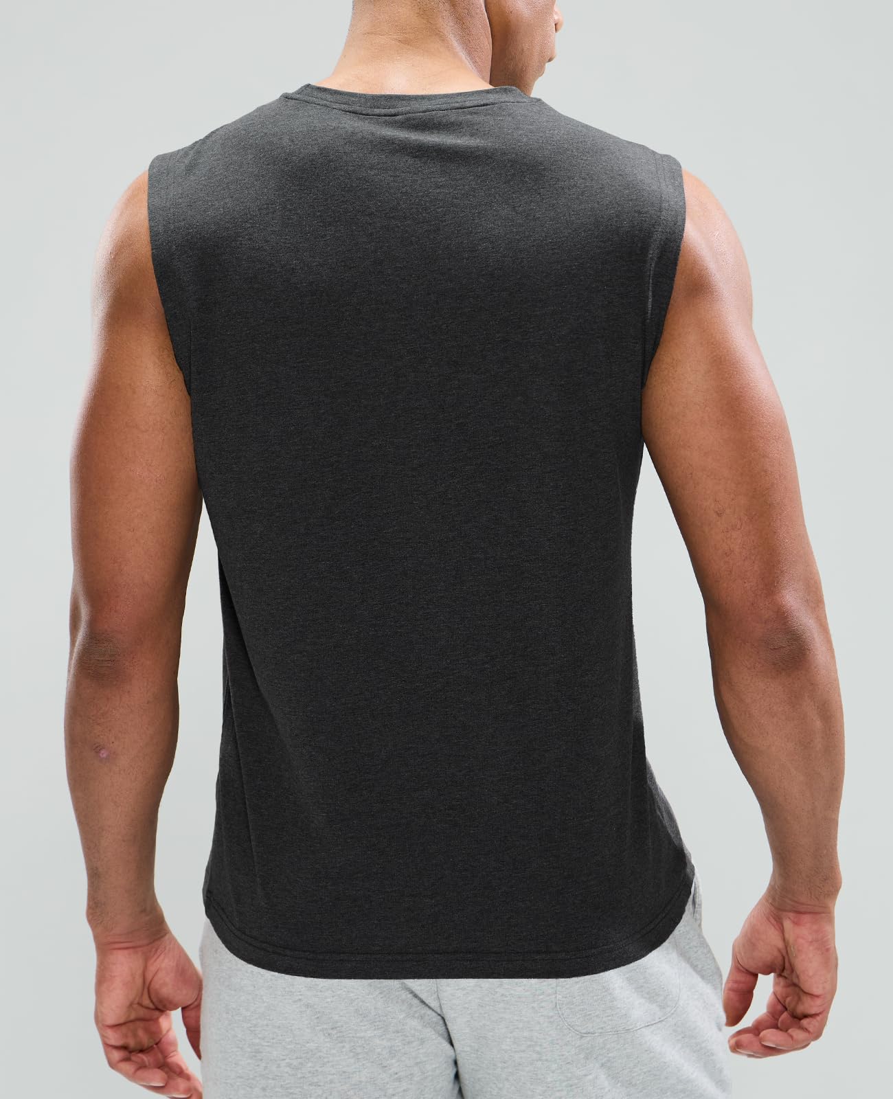 MIER Cotton Blend Running Tank for Men Stretchable and Moisture Wicking Men's Tank Top