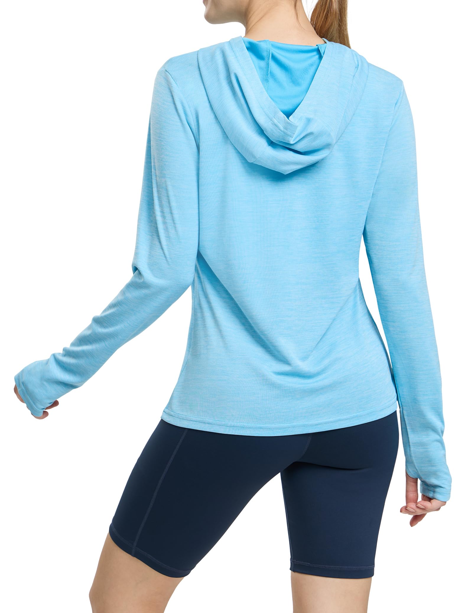 MIER Women's Long Sleeve Hooded Sun Shirt UPF 50+ Performance Hoodie Women Shirts