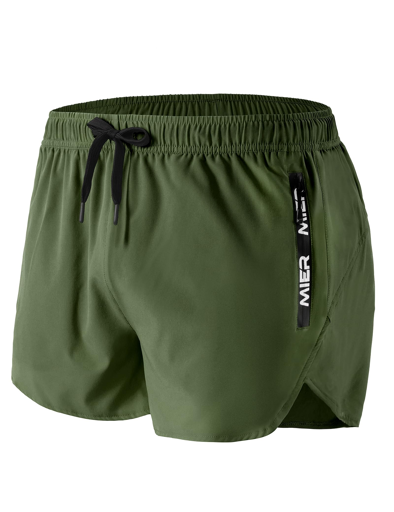 MIER Men's 3 Inch Dry Fit Running Shorts with Brief Liner Men's Shorts