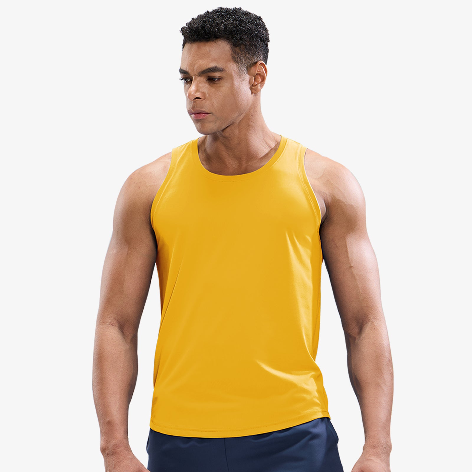 MIER Men’s Sleeveless Running Shirt Breathable and Sweat Wicking Men's Tank Top