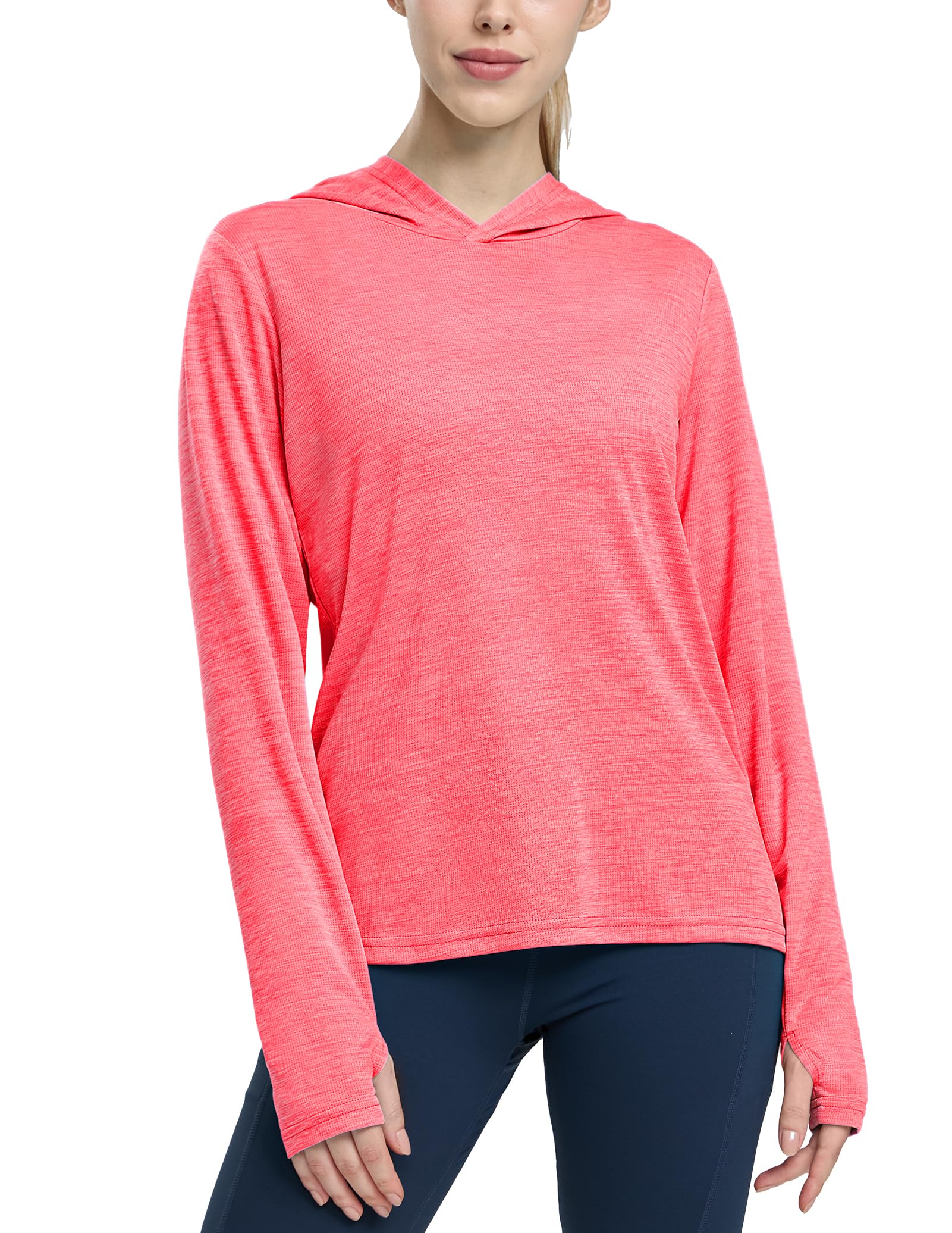 MIER Women's Long Sleeve Hooded Sun Shirt UPF 50+ Performance Hoodie Women Shirts