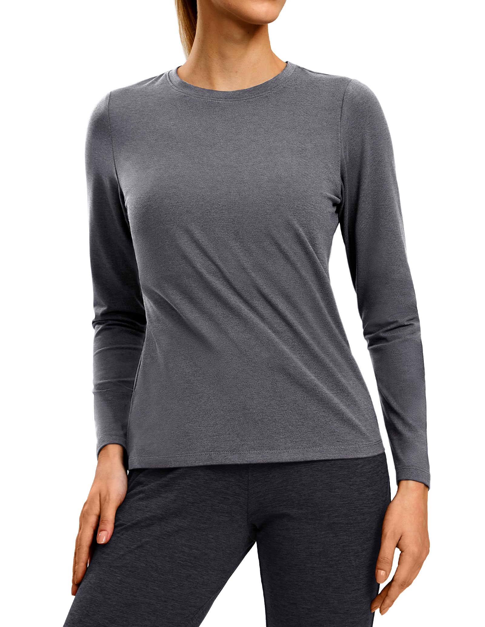 MIER Women’s Buttery Soft Long Sleeve Dry Fit Active T-Shirt Women Active Shirt