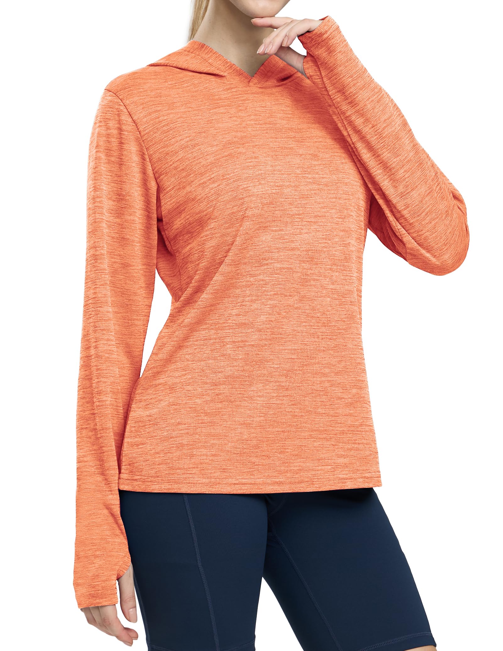 MIER Women's Long Sleeve Hooded Sun Shirt UPF 50+ Performance Hoodie Women Shirts