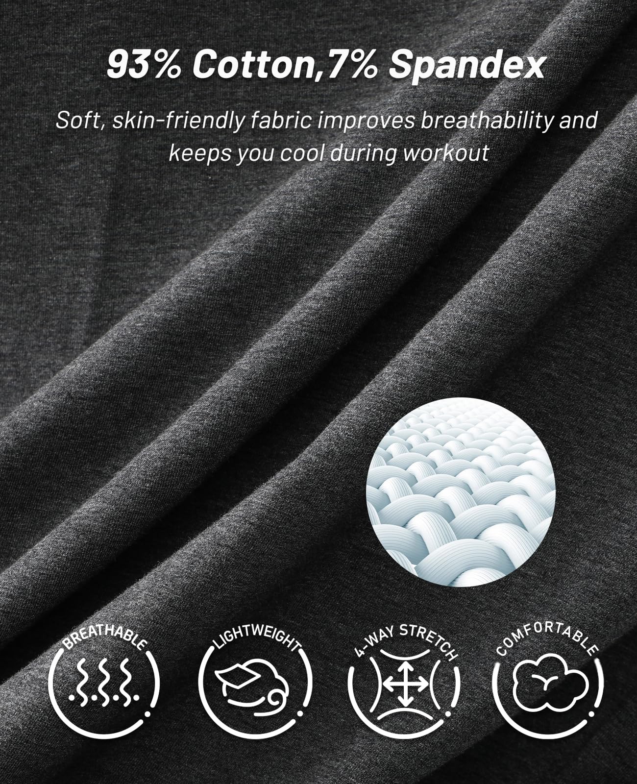 MIER Cotton Blend Running Tank for Men Stretchable and Moisture Wicking Men's Tank Top