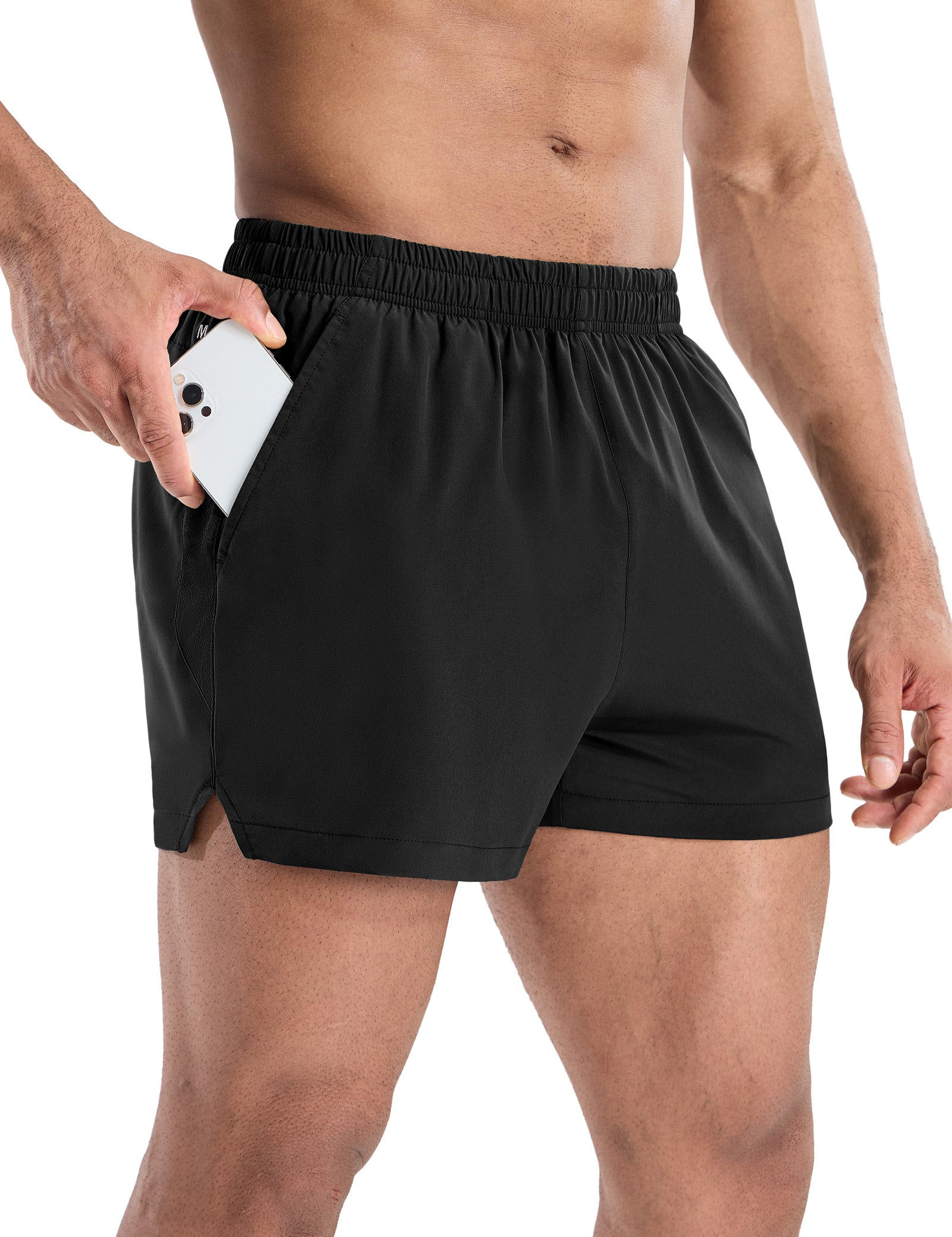 MIER Men's 3 Inch Running Shorts with Liner and Pockets Men's Shorts