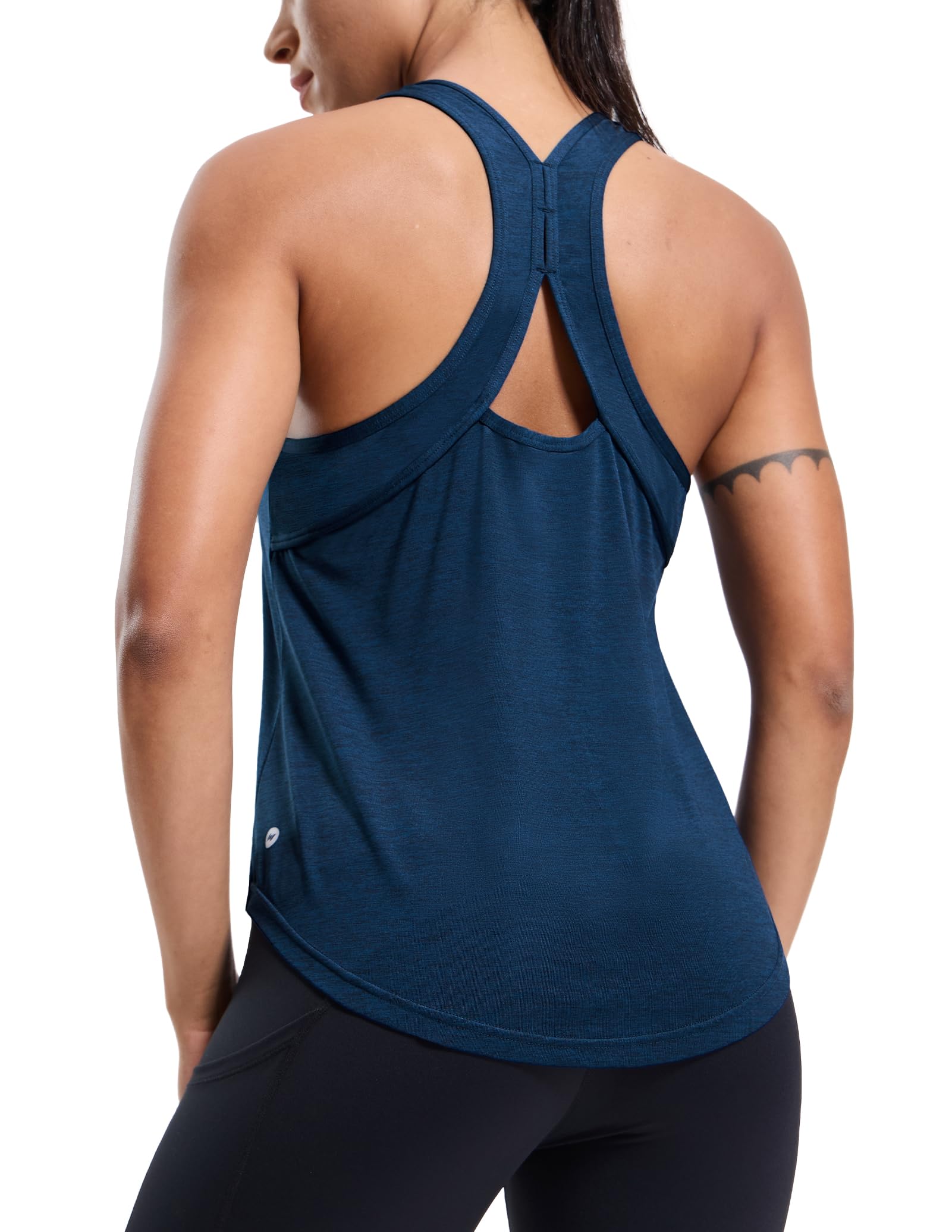 MIER Women's Sleeveless Tank with Open Back Perfect for Yoga and Running Women Tank Top