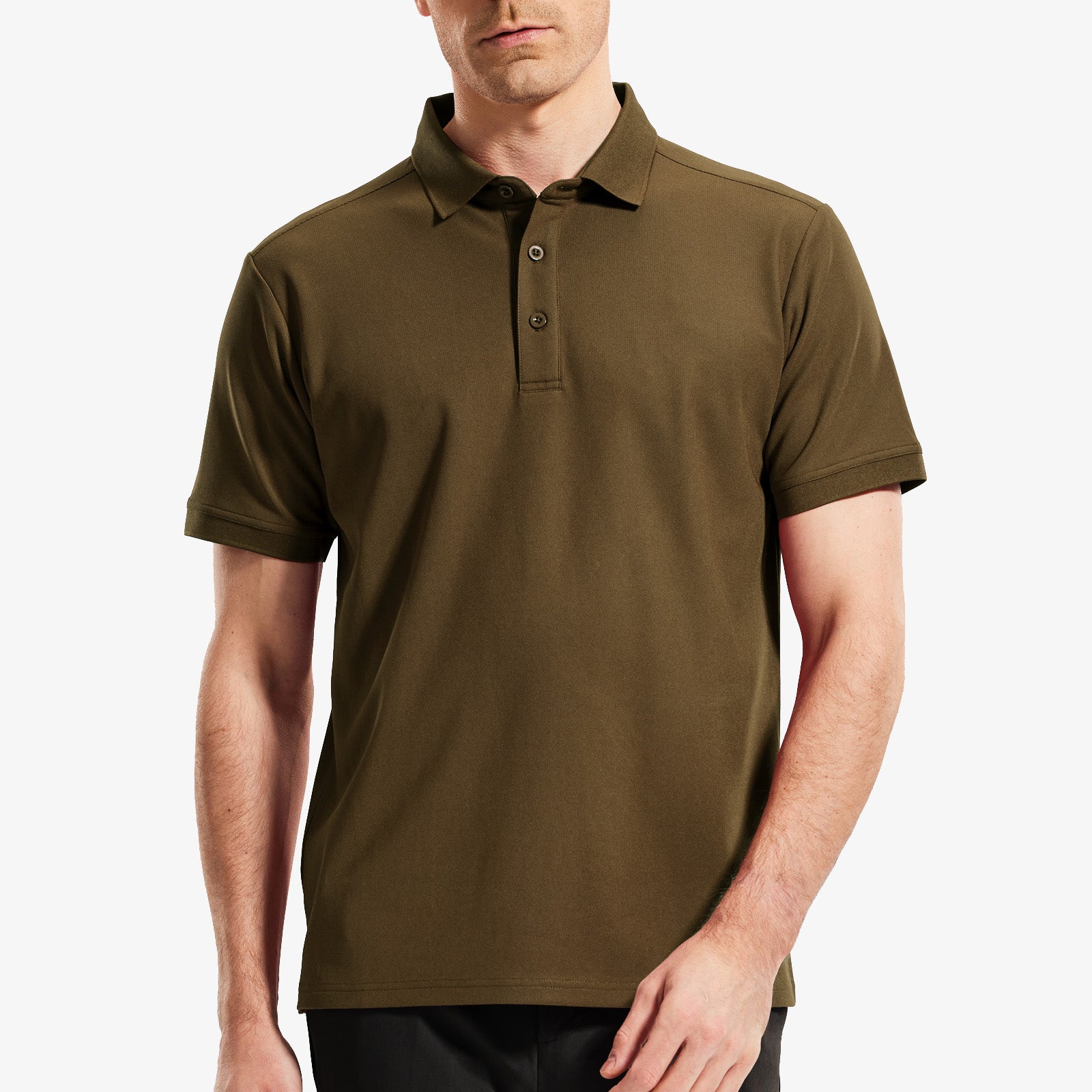 Polos de golf pour hommes T-shirts à col décontracté à la mode coupe régulière