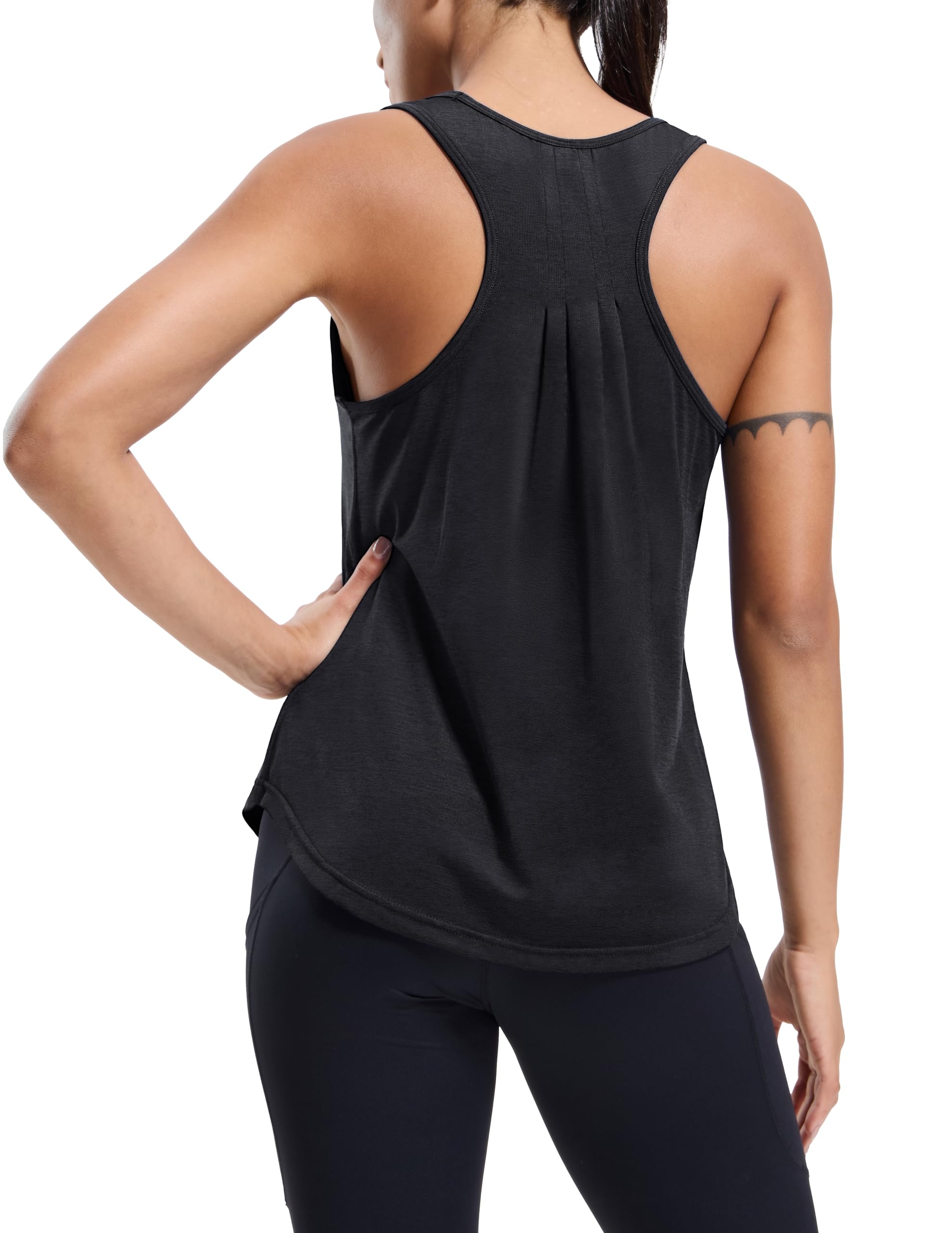 MIER Women s Racerback Tank Tops for Workout Dry Fit Shirts